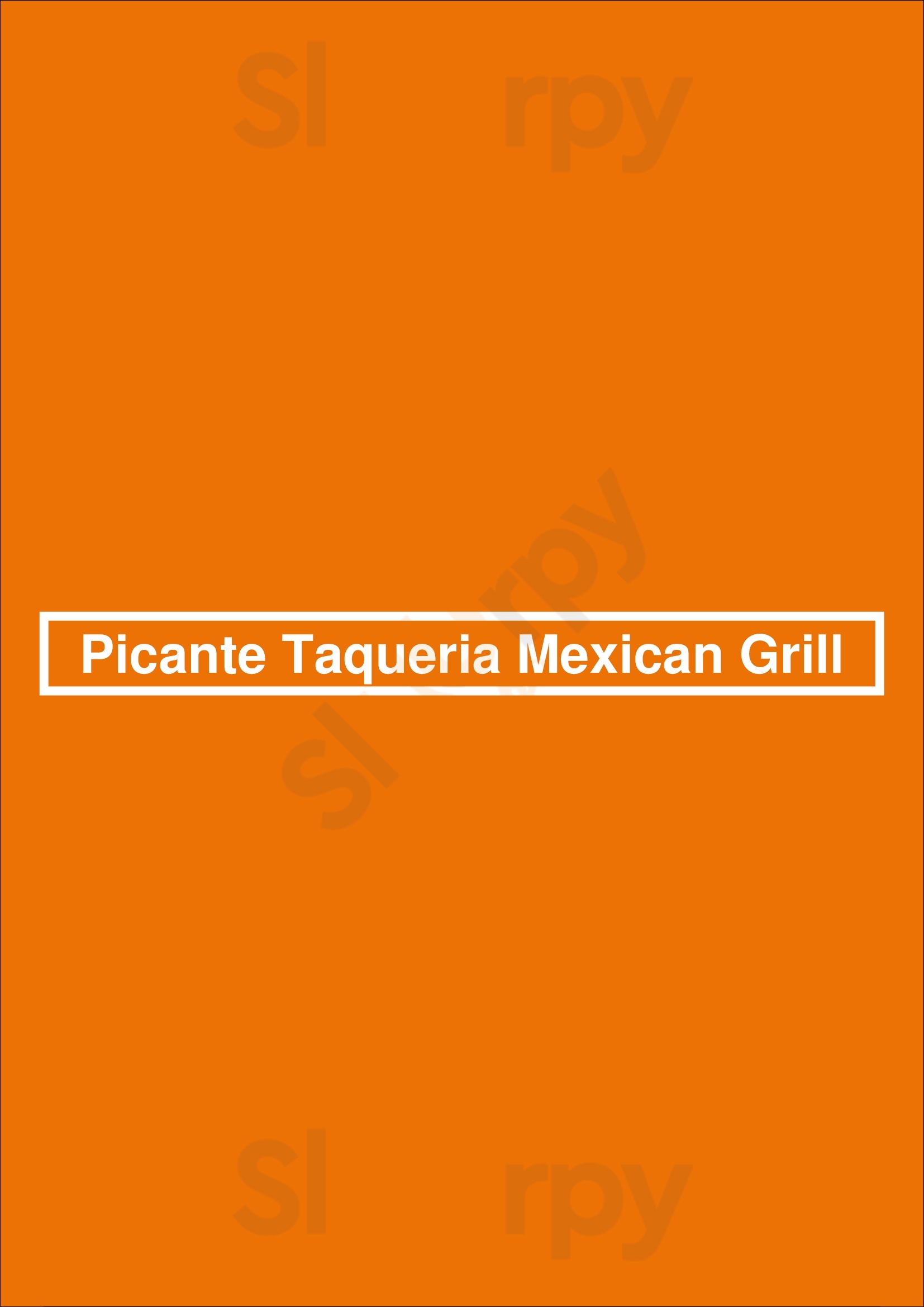 Main Menu - Picante Mexican Grill