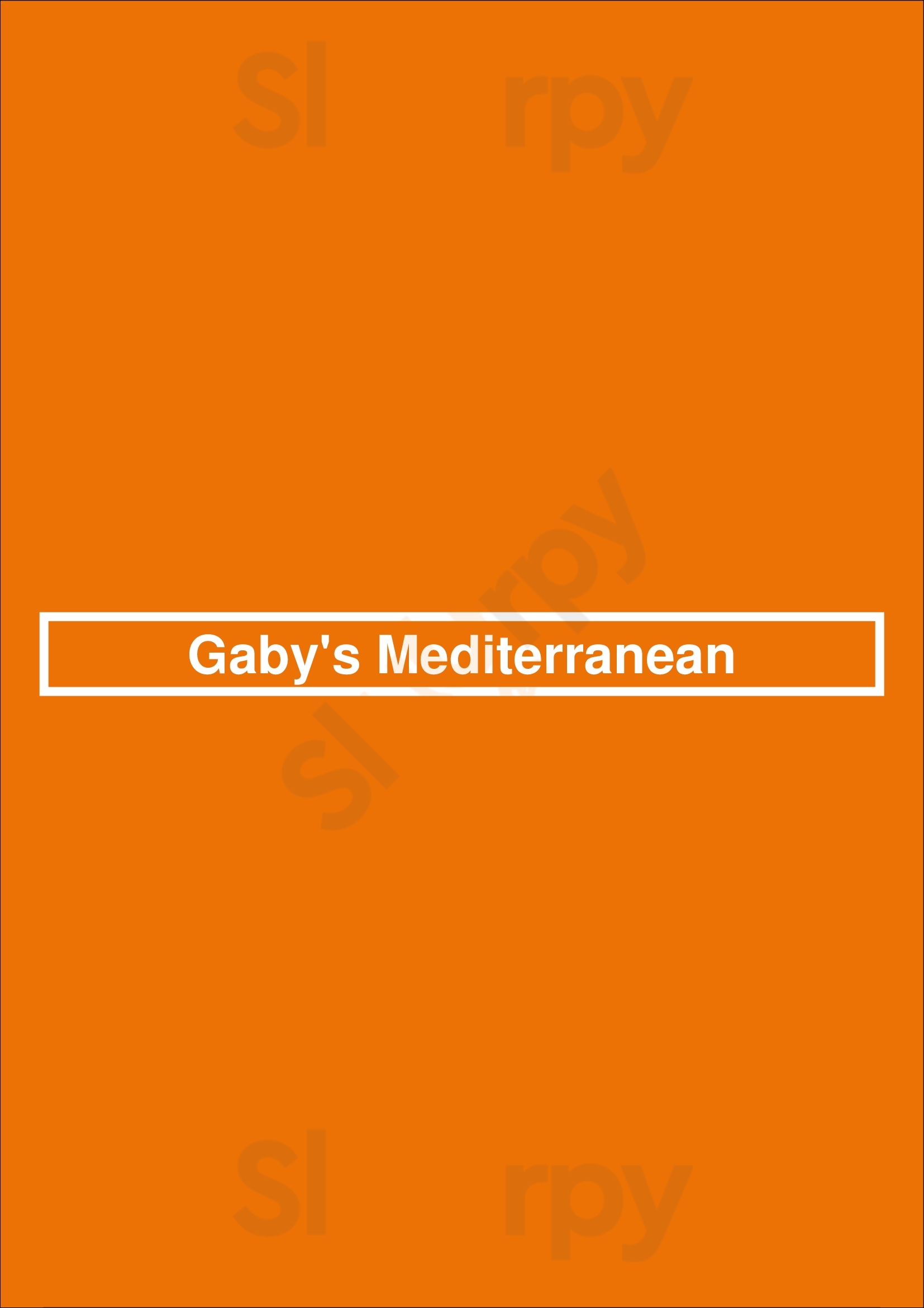 Gaby's Mediterranean Los Angeles Menu - 1