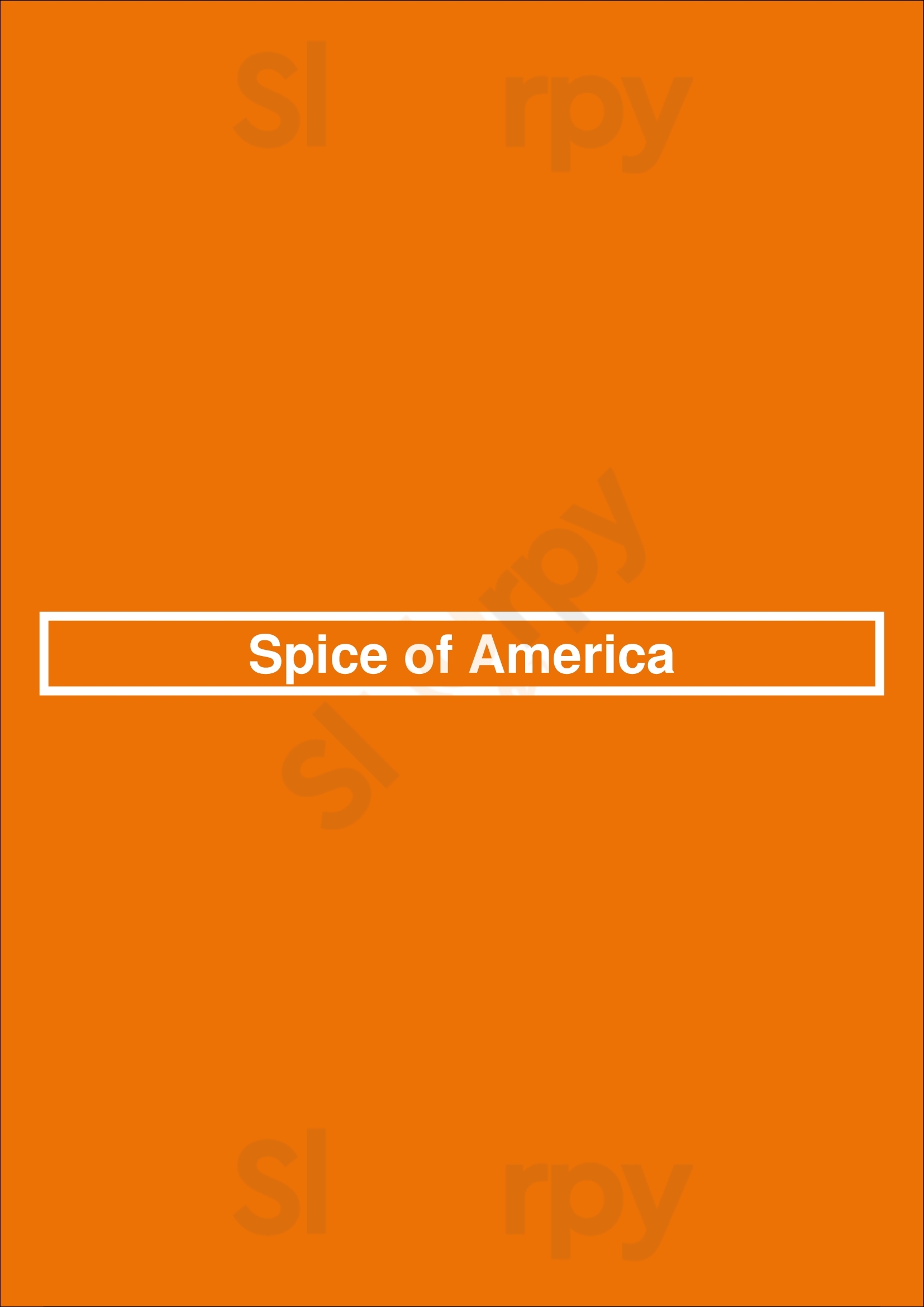 Main Menu - Spice Of America