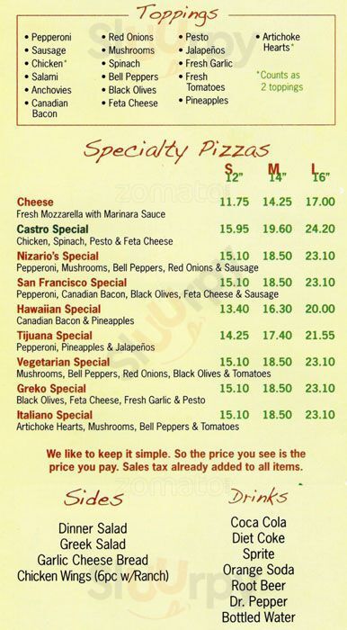 All - Nizario's Pizza