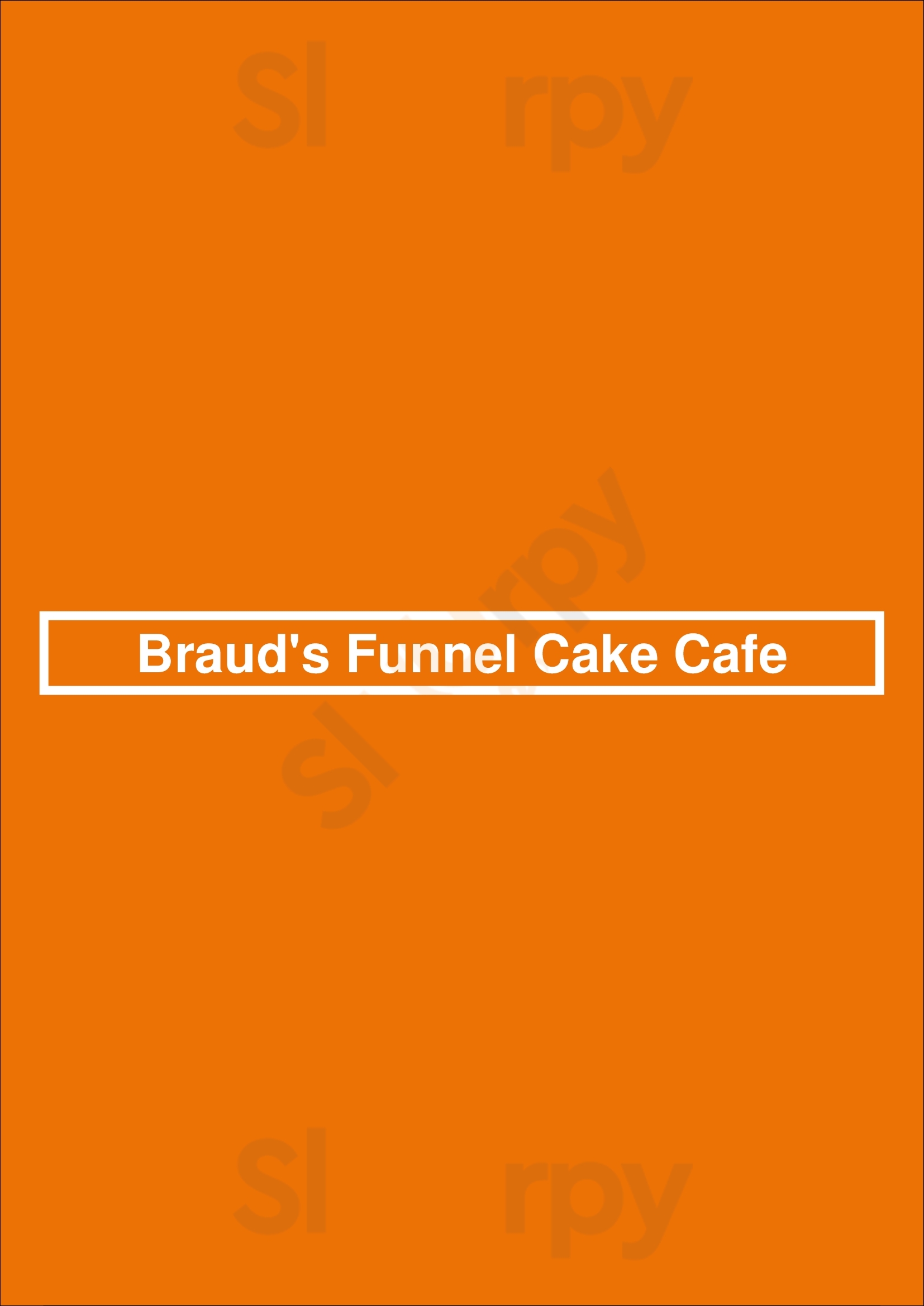 Main Menu - Braud's Funnel Cake Cafe