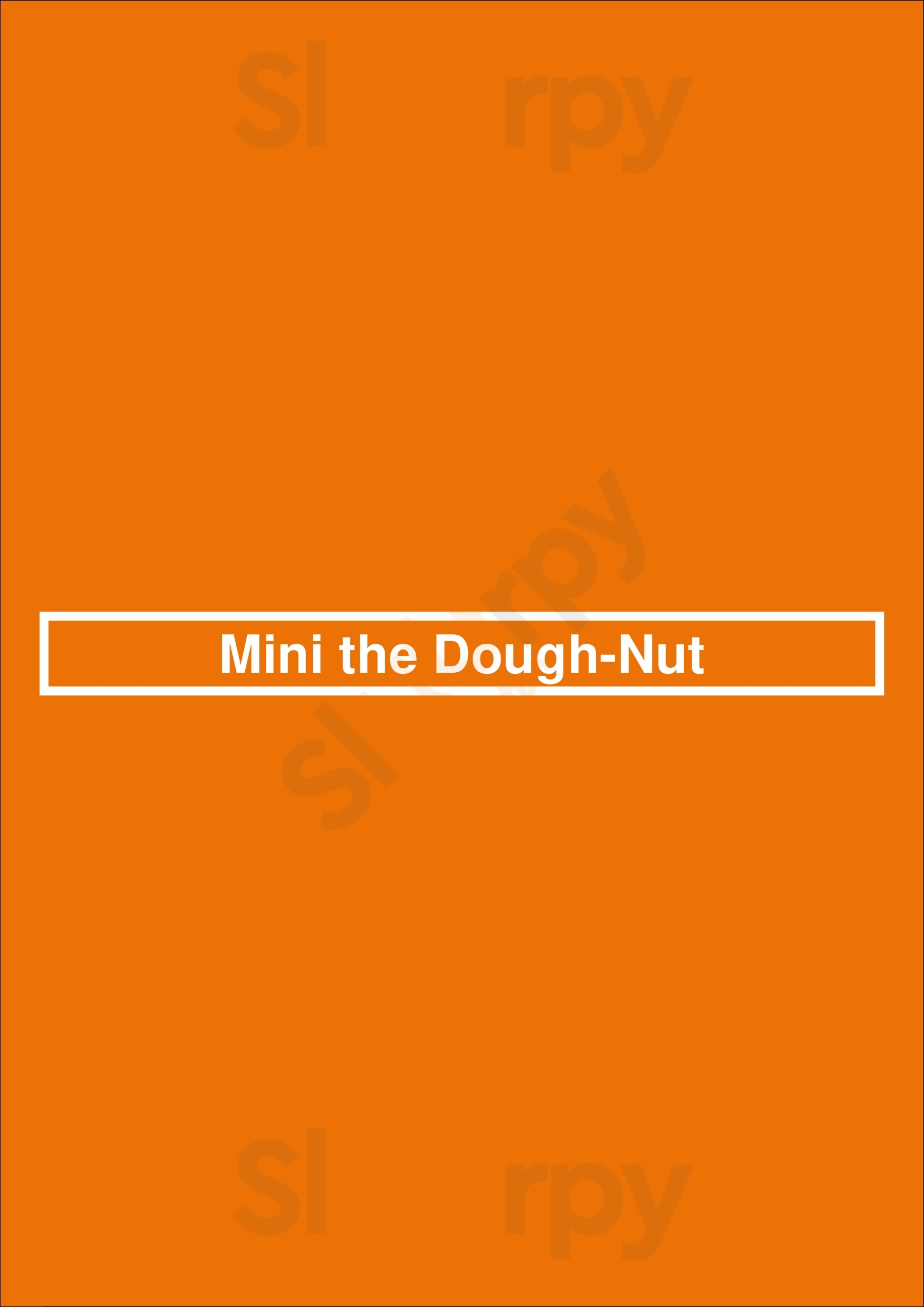 Main Menu - Mini... The Dough-nut