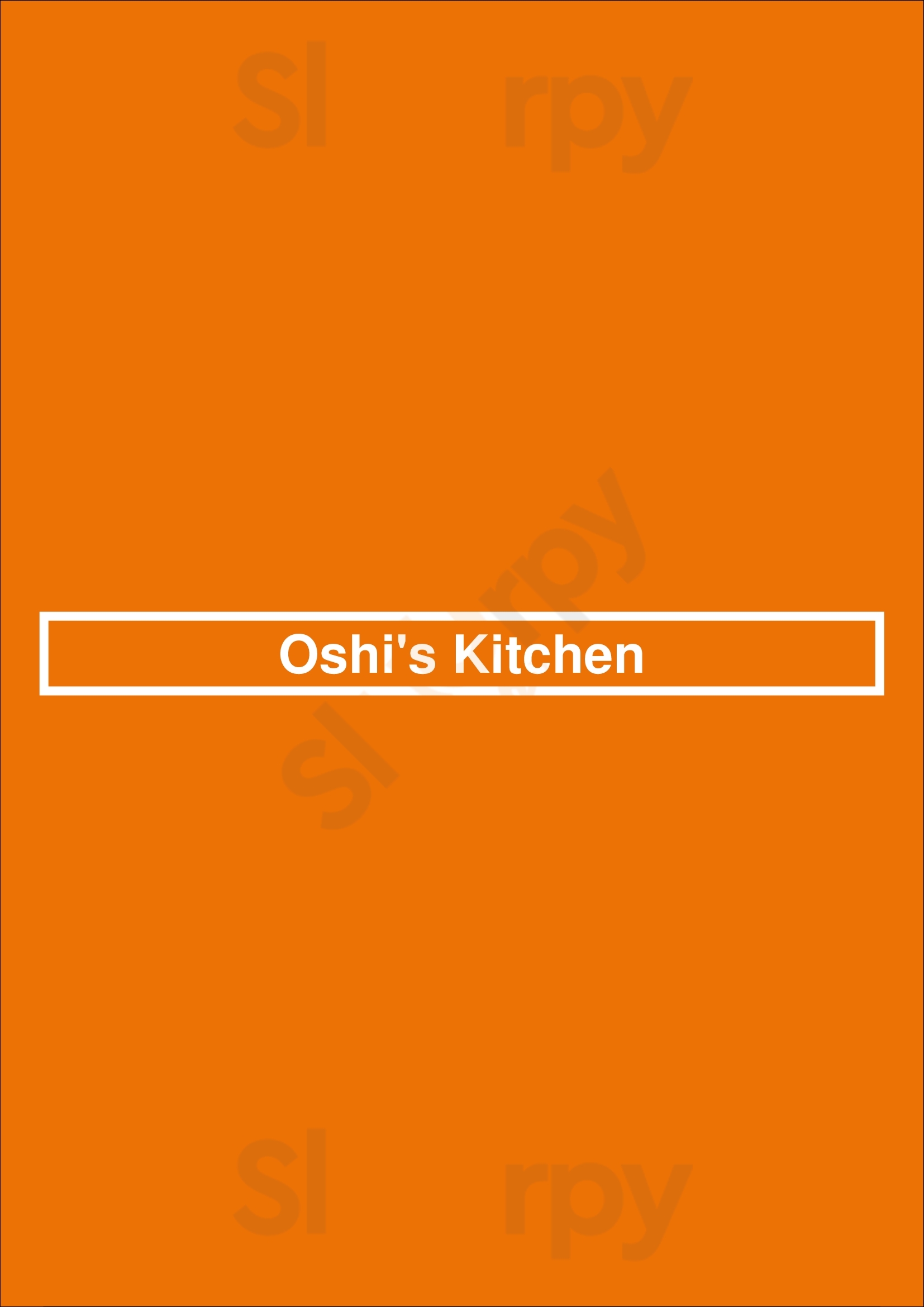 Oshi's Kitchen San Diego Menu - 1