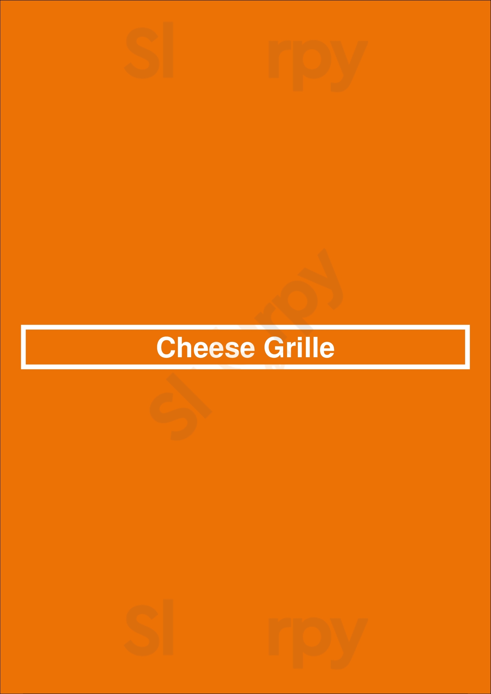 Cheese Grille New York City Menu - 1