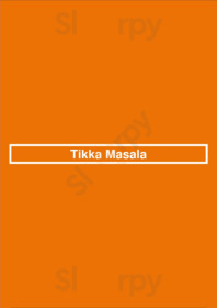 Tikka Masala menu