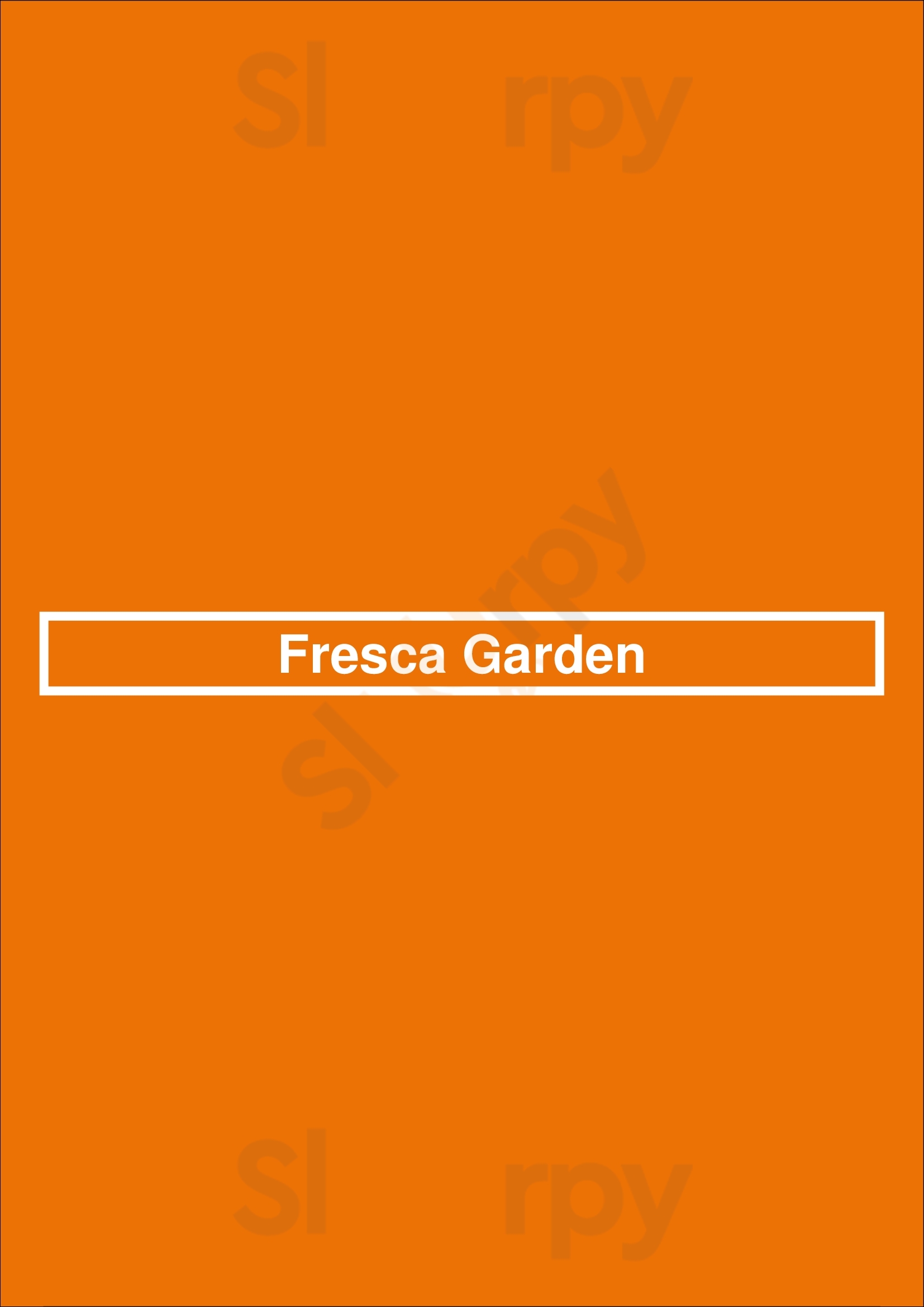 Main Menu - Fresca Garden