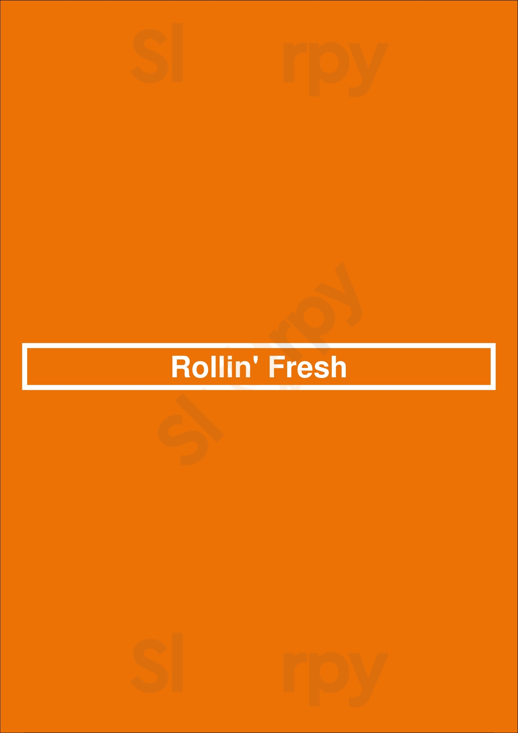 Main Menu - Rollin' Fresh