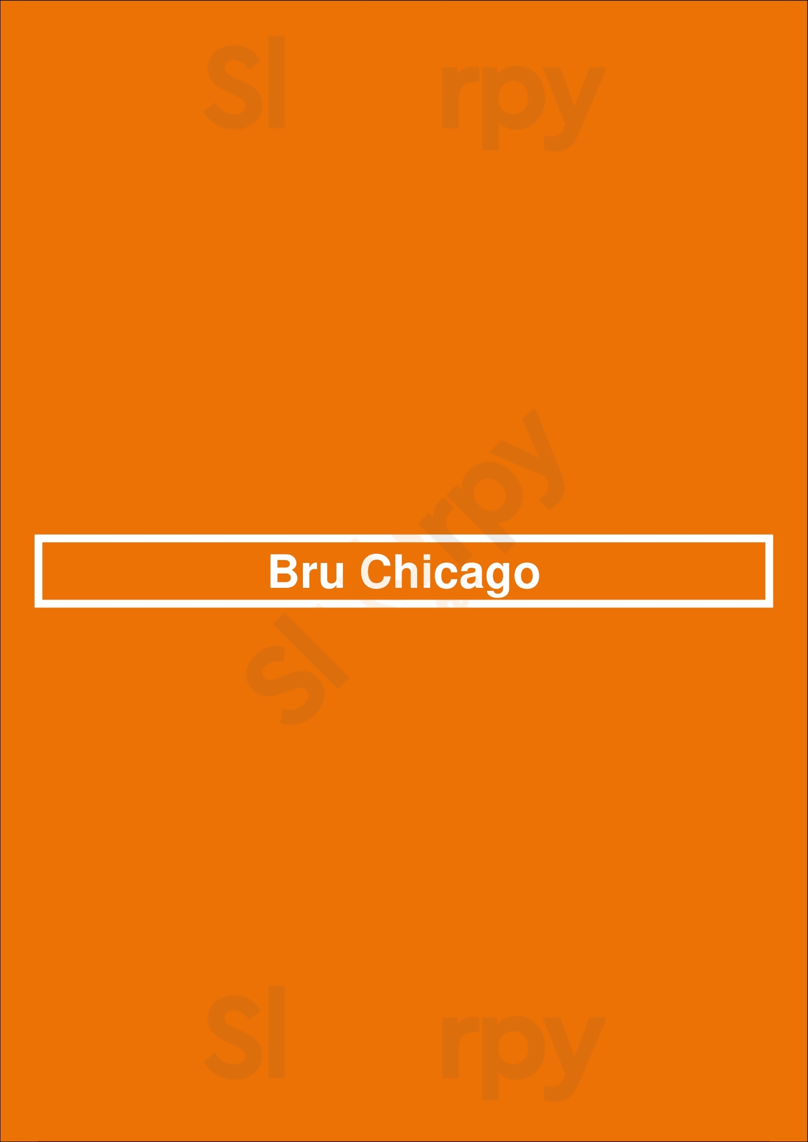Bru Chicago Chicago Menu - 1