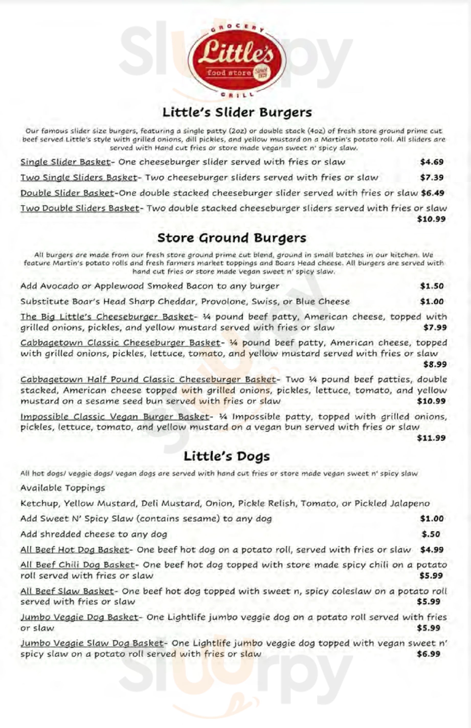 Main Menu - Lupita's Cafecito At Little's Cabbagetown Market