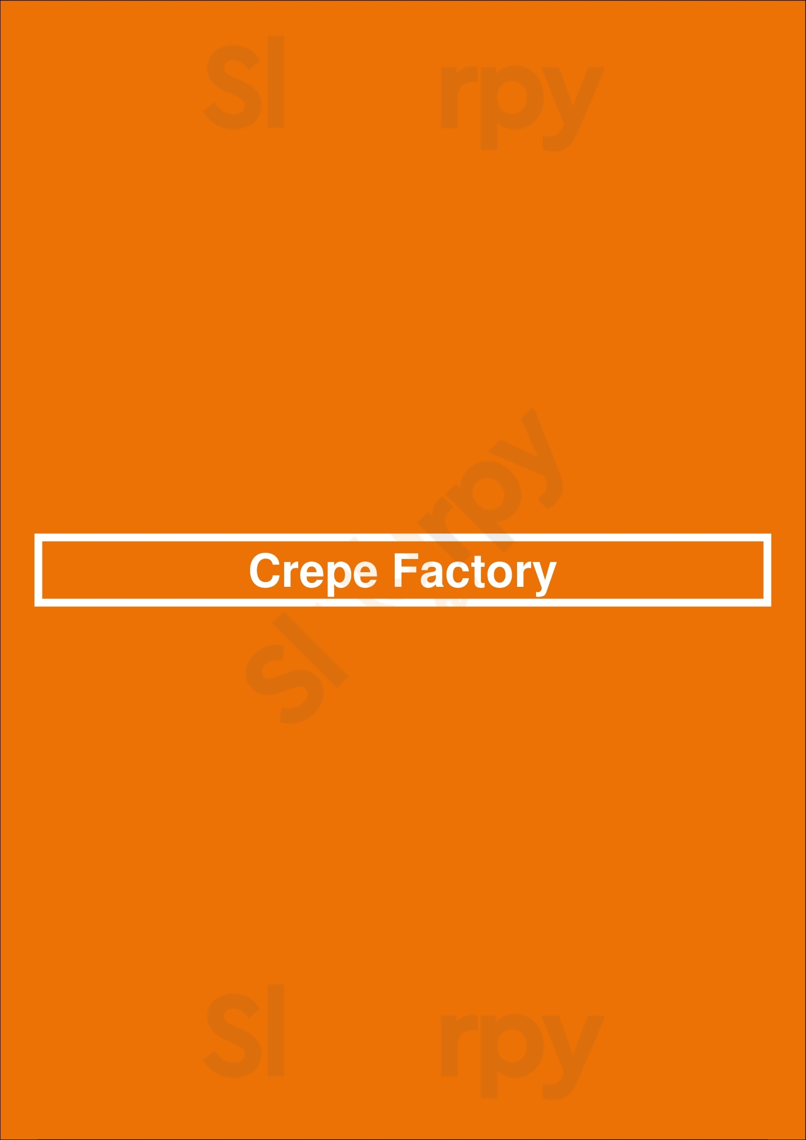Main Menu - Crepe Factory