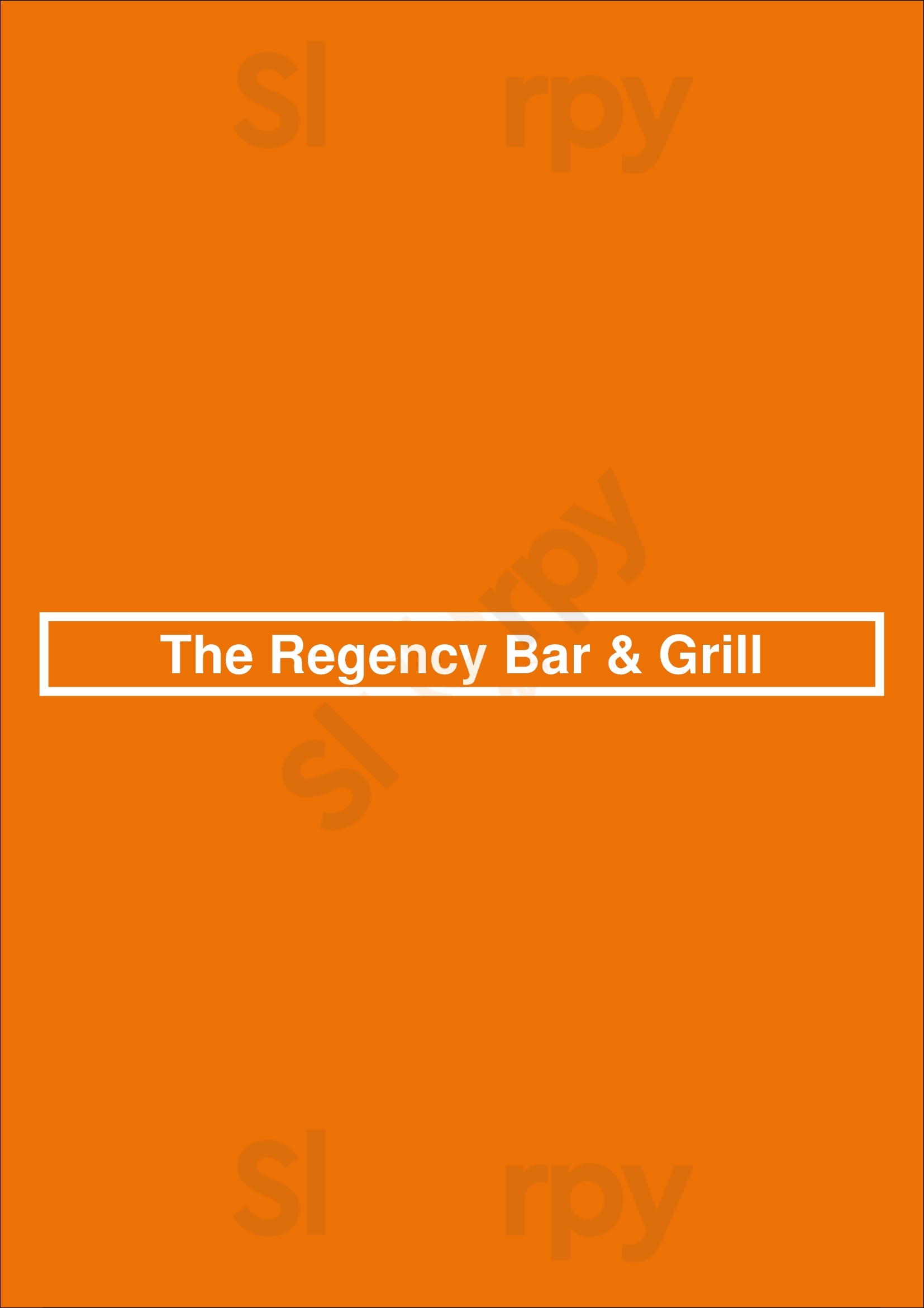 The Regency Bar & Grill New York City Menu - 1