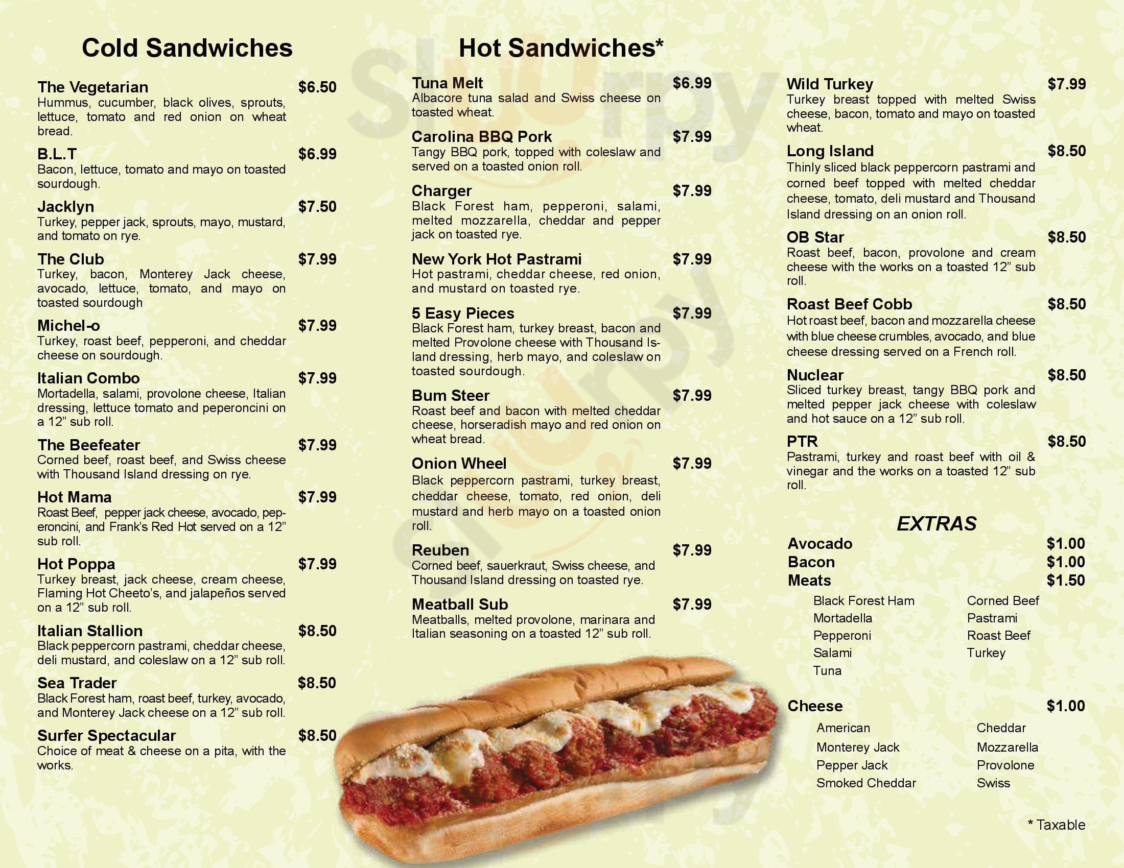 Main Menu - Sea Trader Liquor And Deli