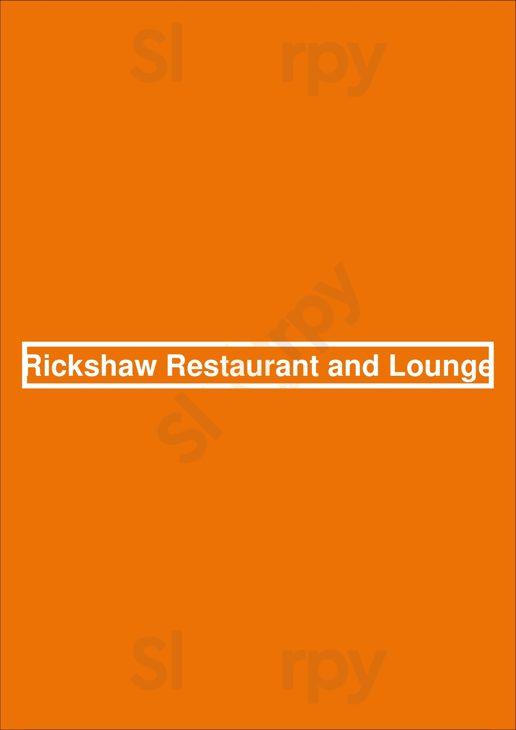 Rickshaw Restaurant And Lounge Seattle Menu - 1