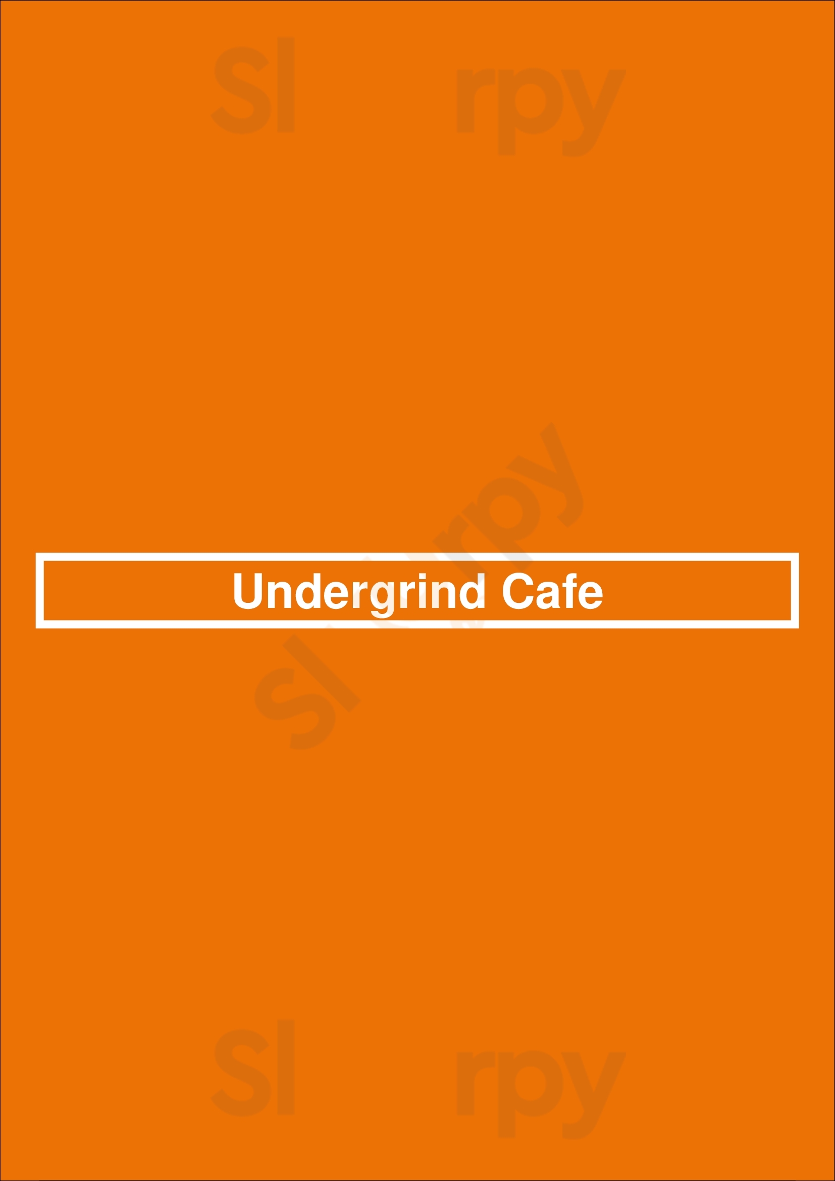 Undergrind Cafe Los Angeles Menu - 1