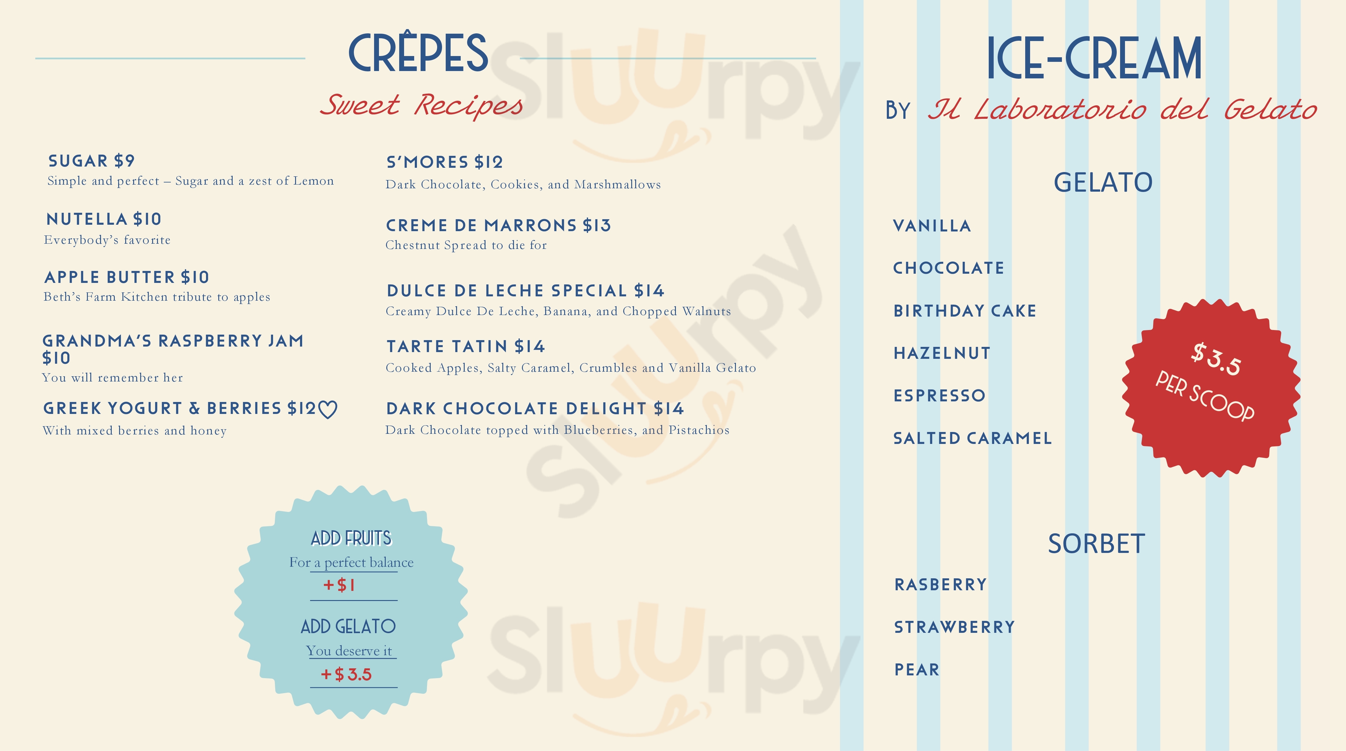 Main Menu - Vive La Crepe
