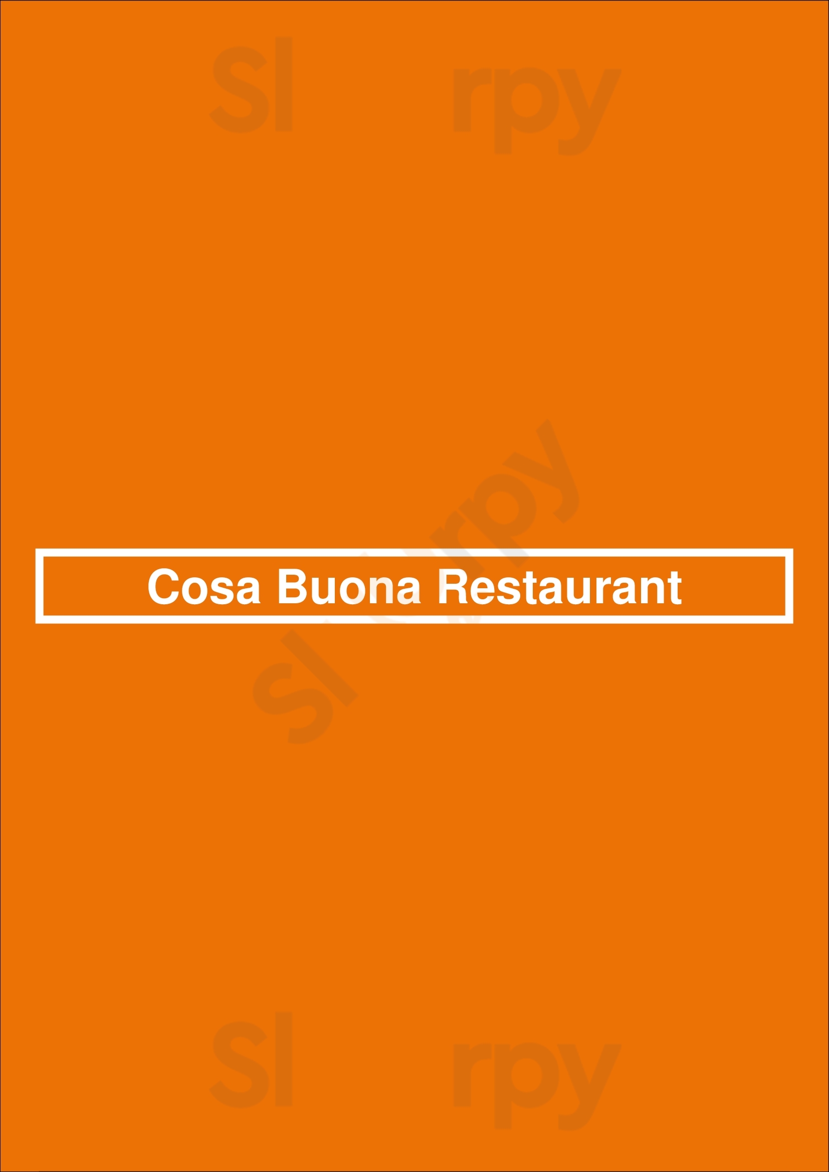 Cosa Buona Restaurant Los Angeles Menu - 1