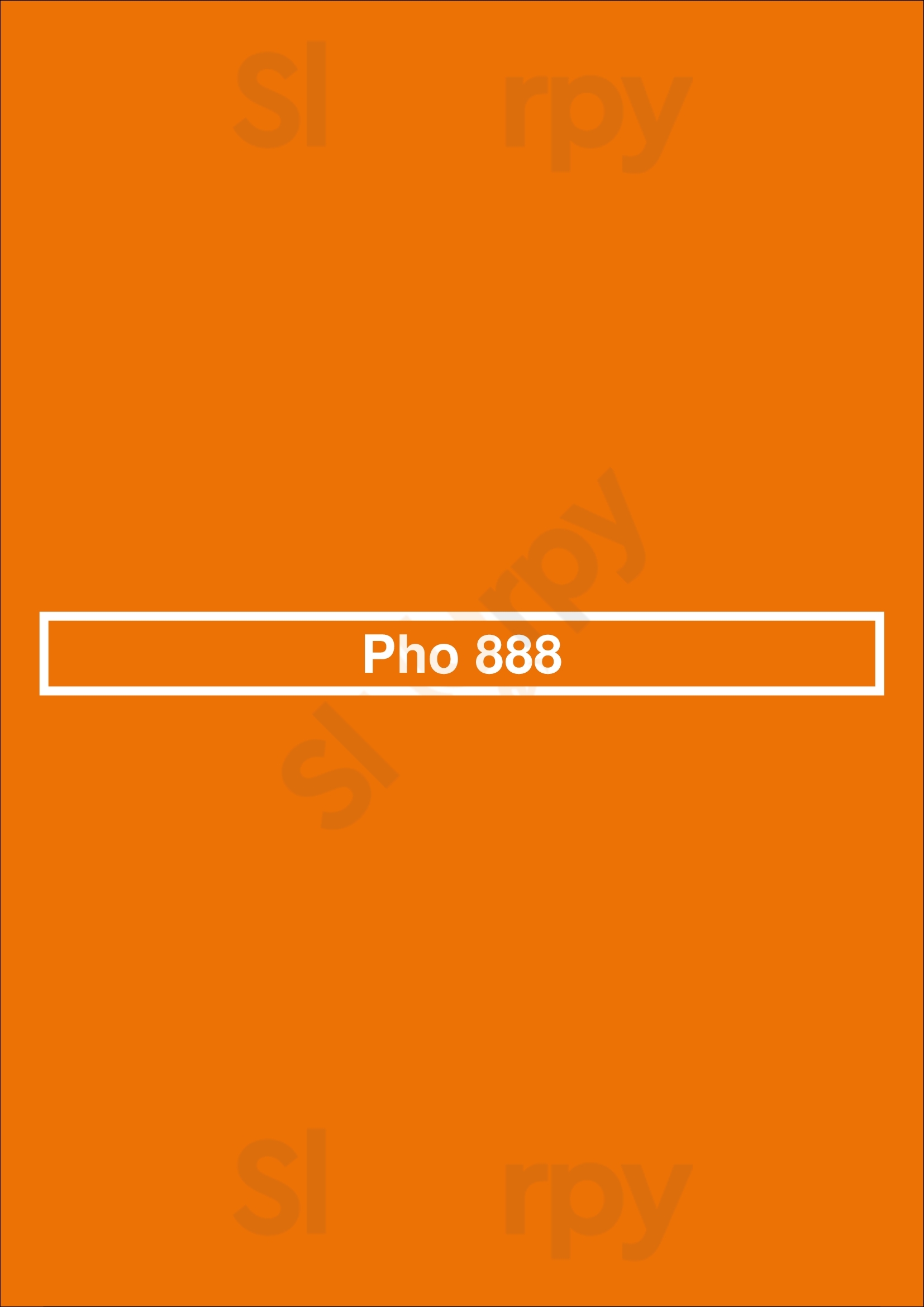 Pho 888 Chicago Menu - 1