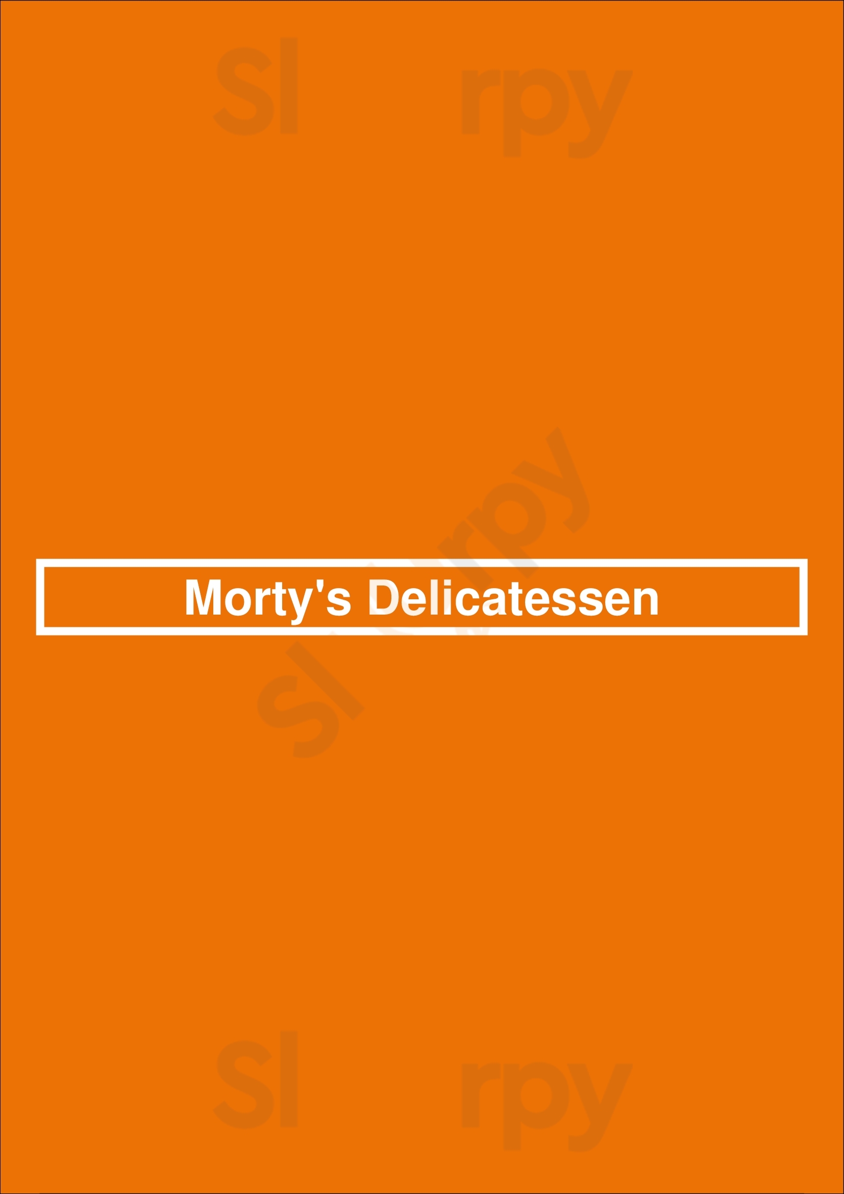 Main Menu - Morty's Delicatessen