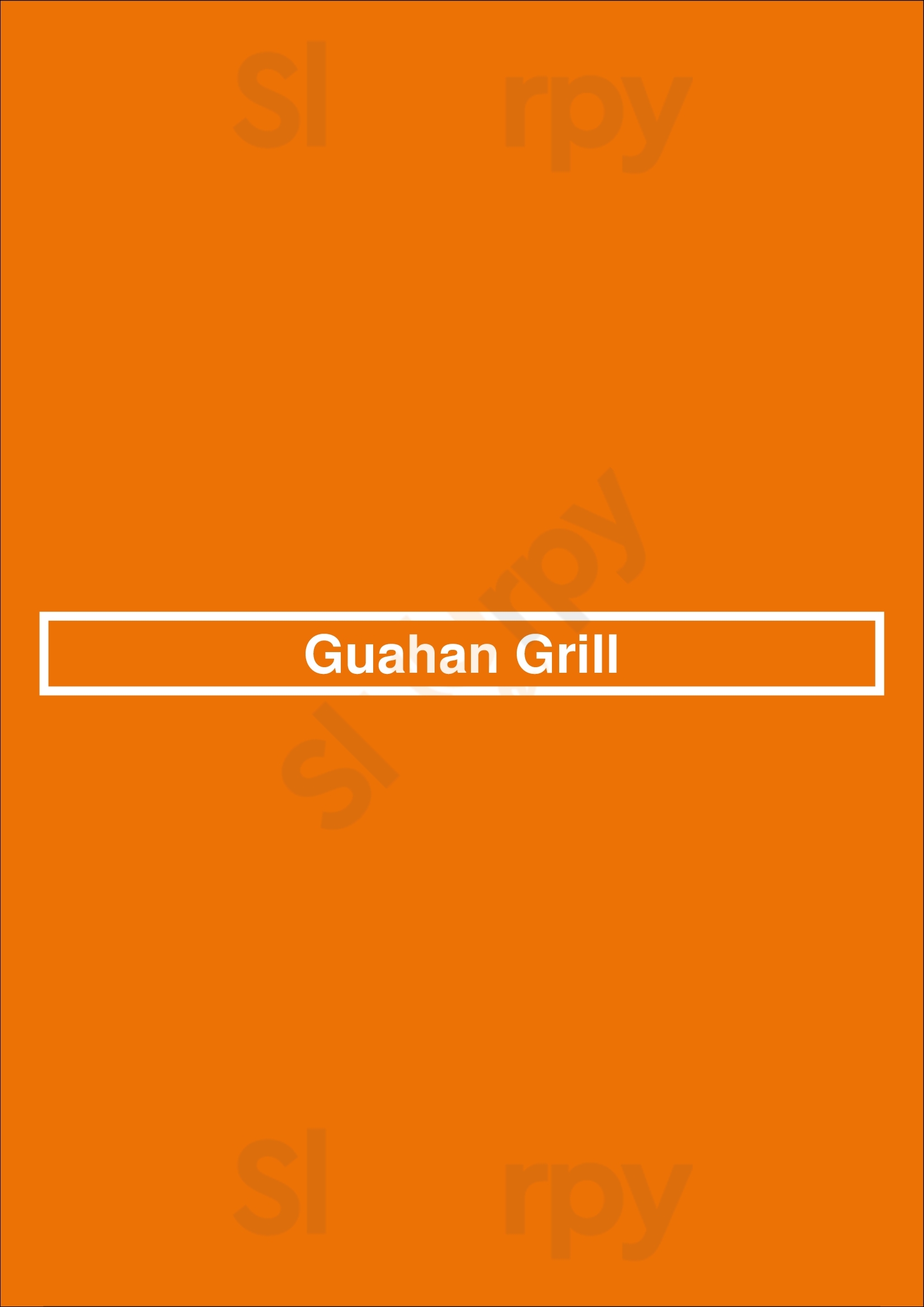 Main Menu - Guahan Grill