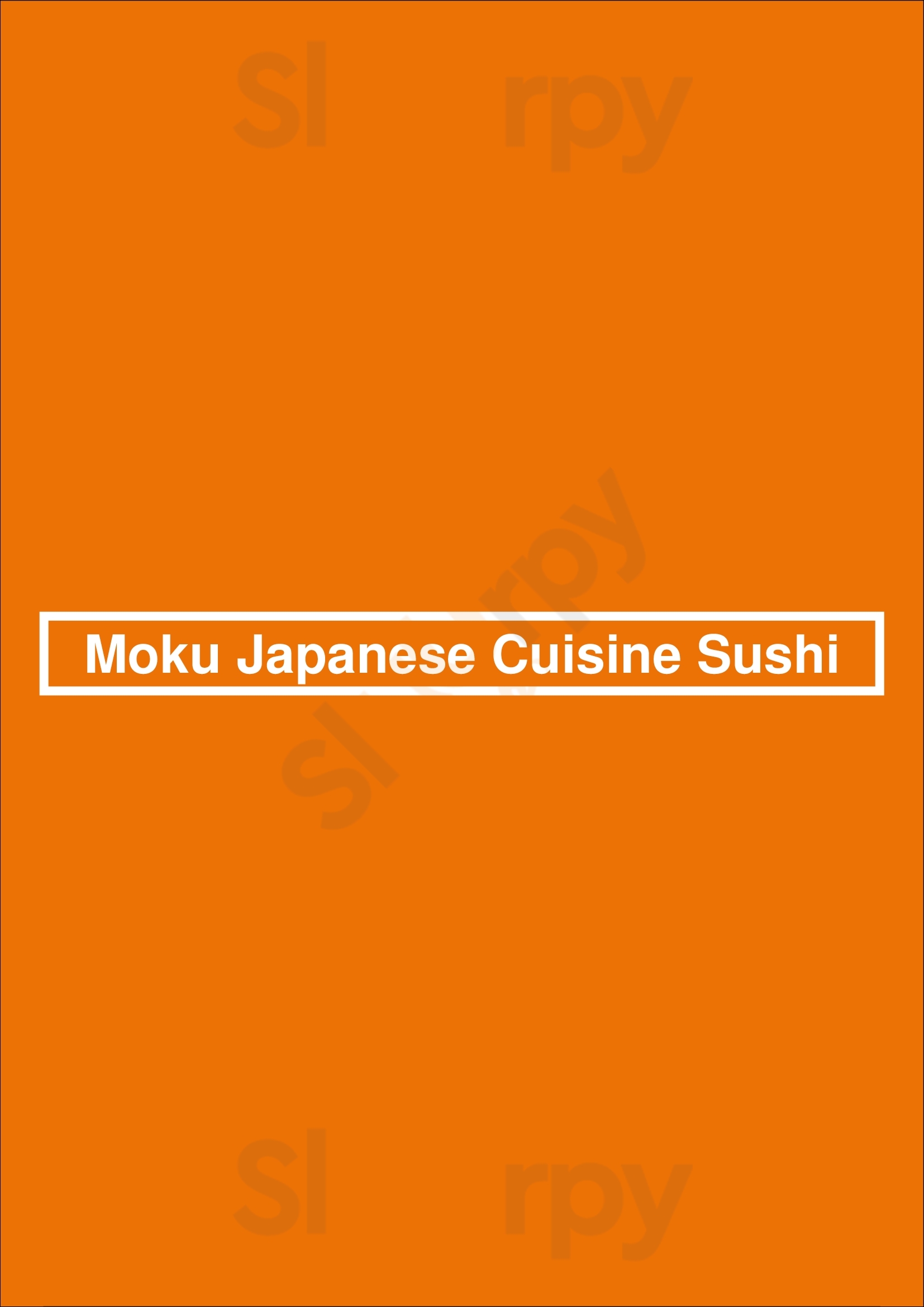 Moku Japanese Cuisine Sushi Los Angeles Menu - 1