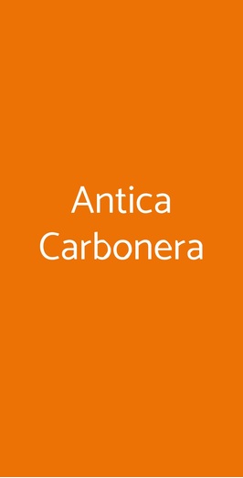 Antica Carbonera, Venezia