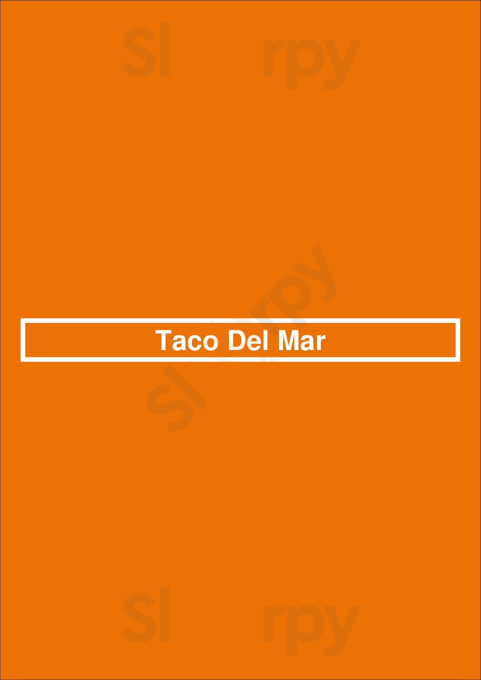Main Menu - Taco Del Mar