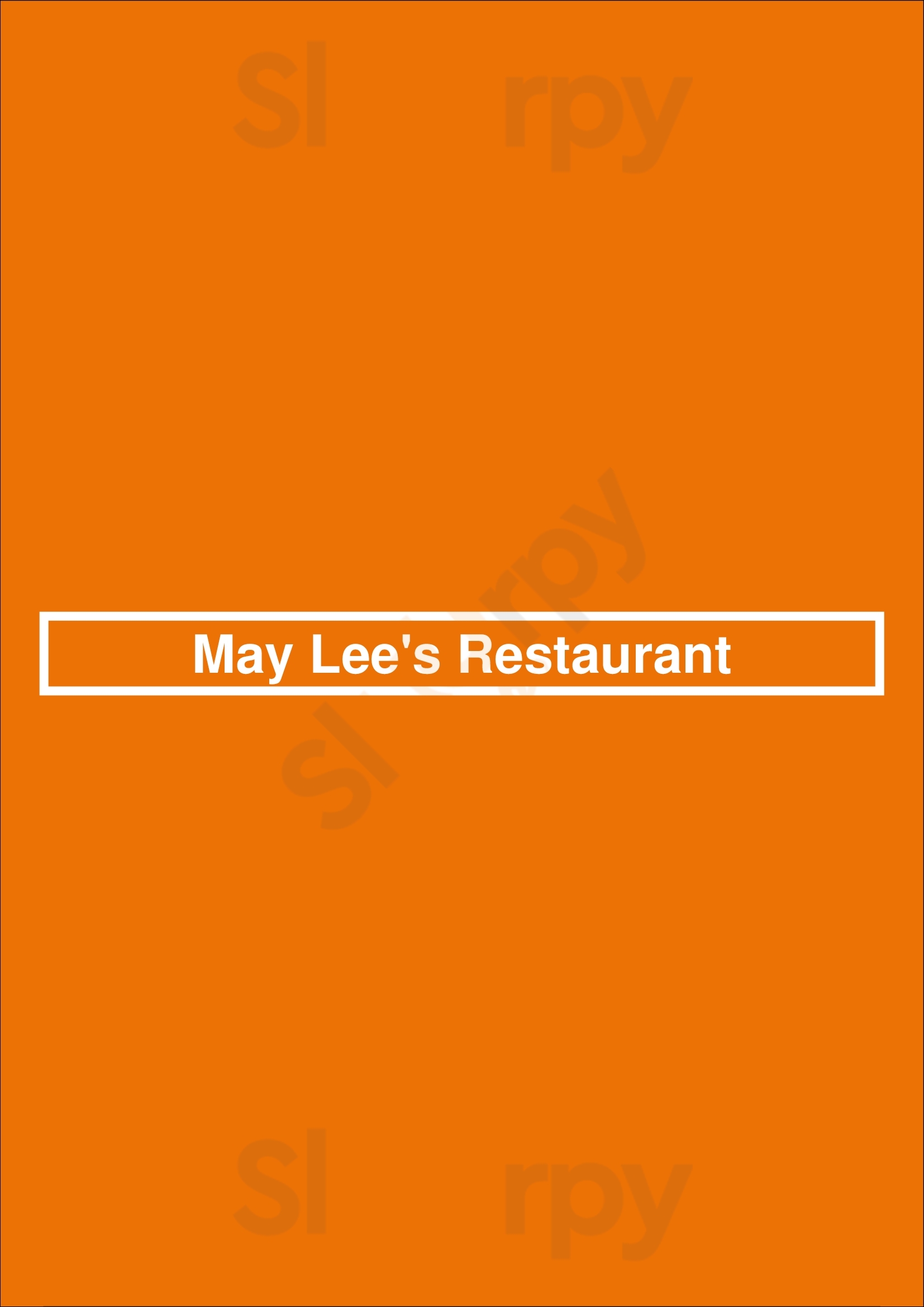 Main Menu - May Lee's Restaurant