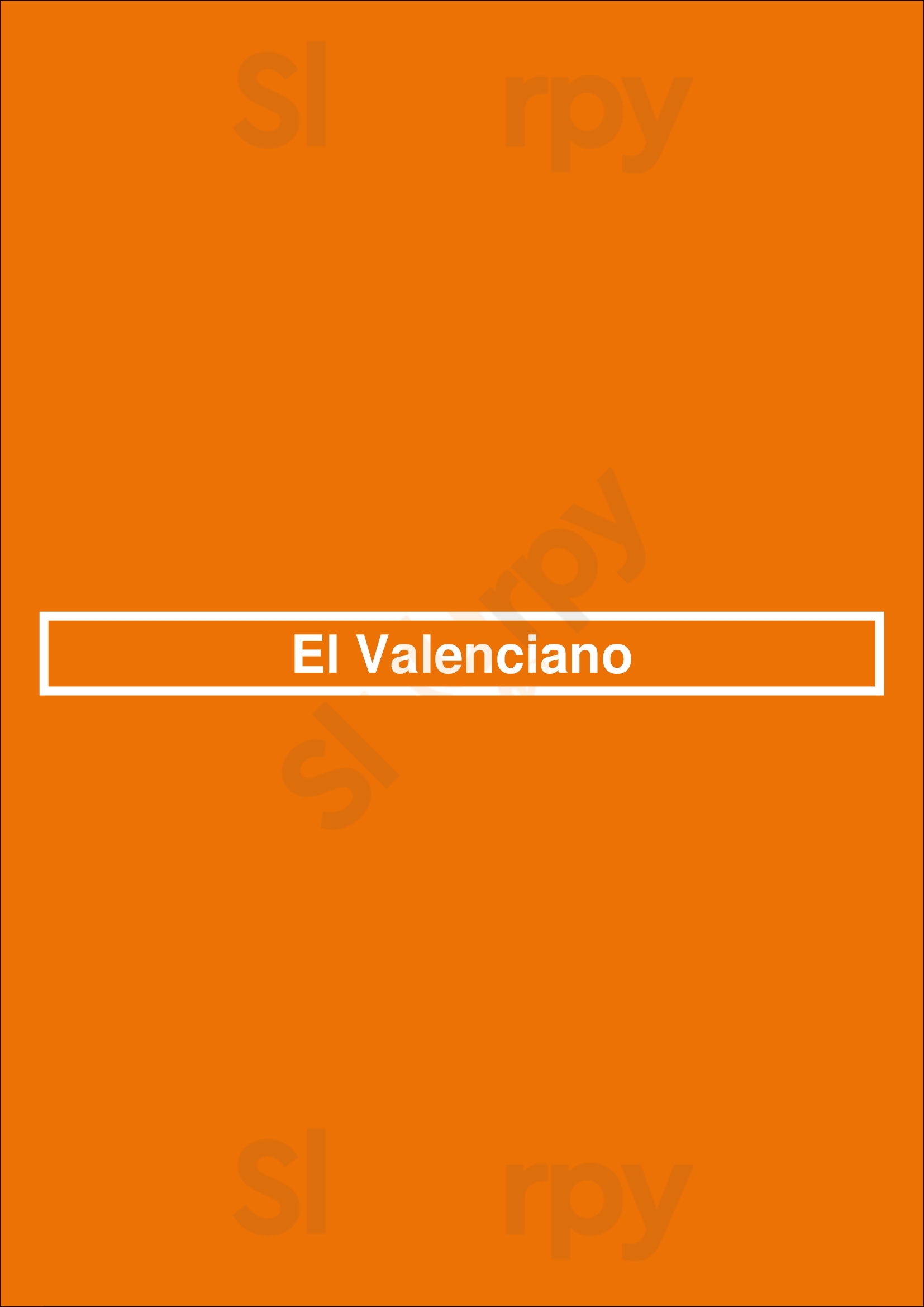 Main Menu - El Valenciano