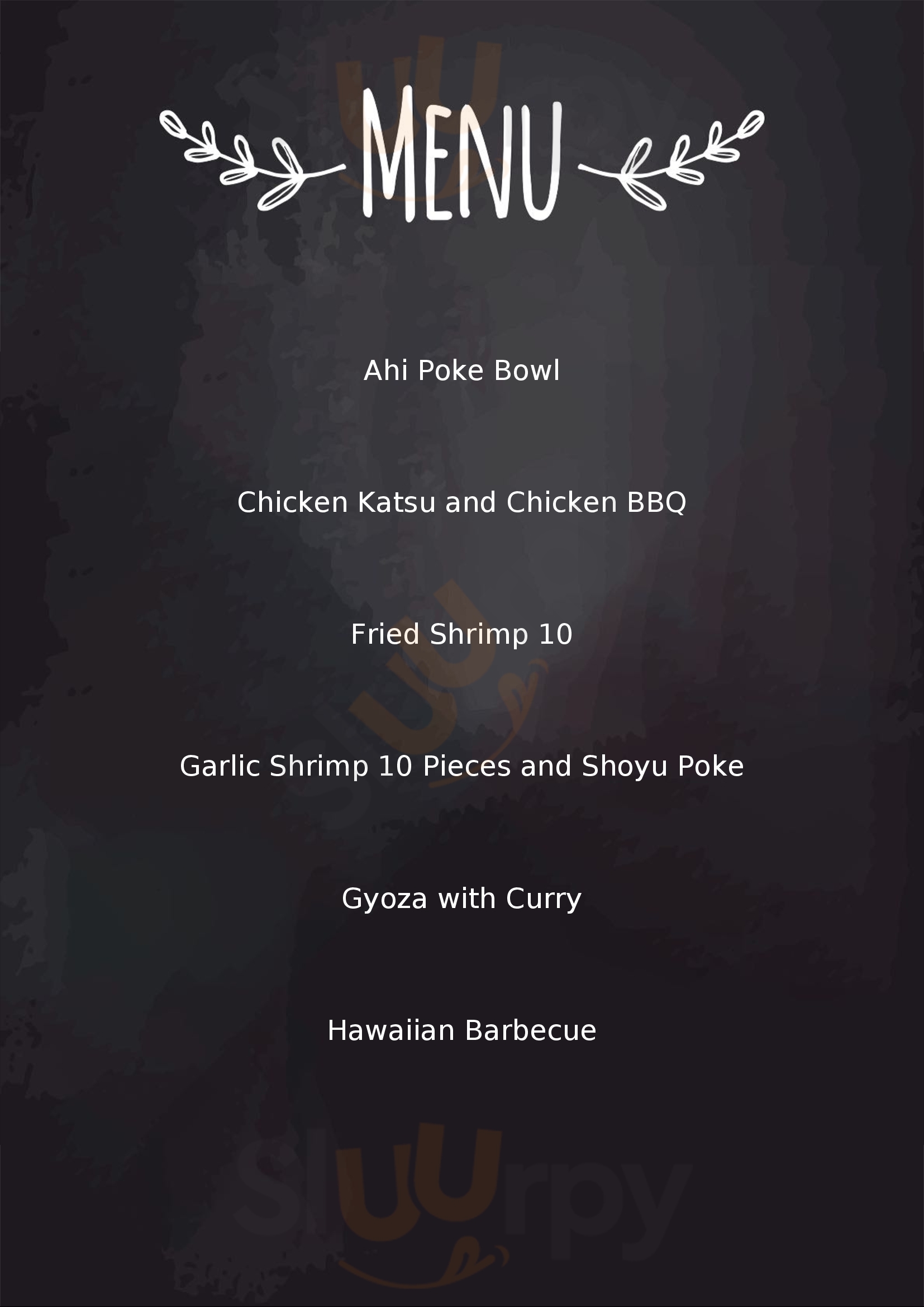 Menu Fuudies - Kahuku Poke & Hawaiian Bbq