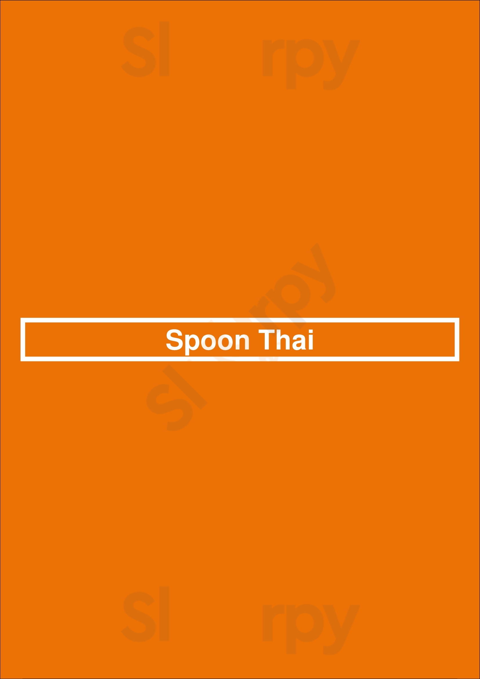 Spoon Thai Chicago Menu - 1