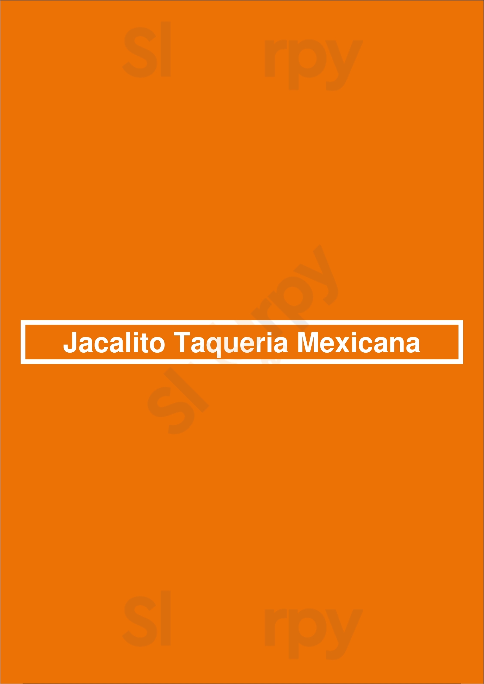 Jacalito Taqueria Mexicana Miami Menu - 1