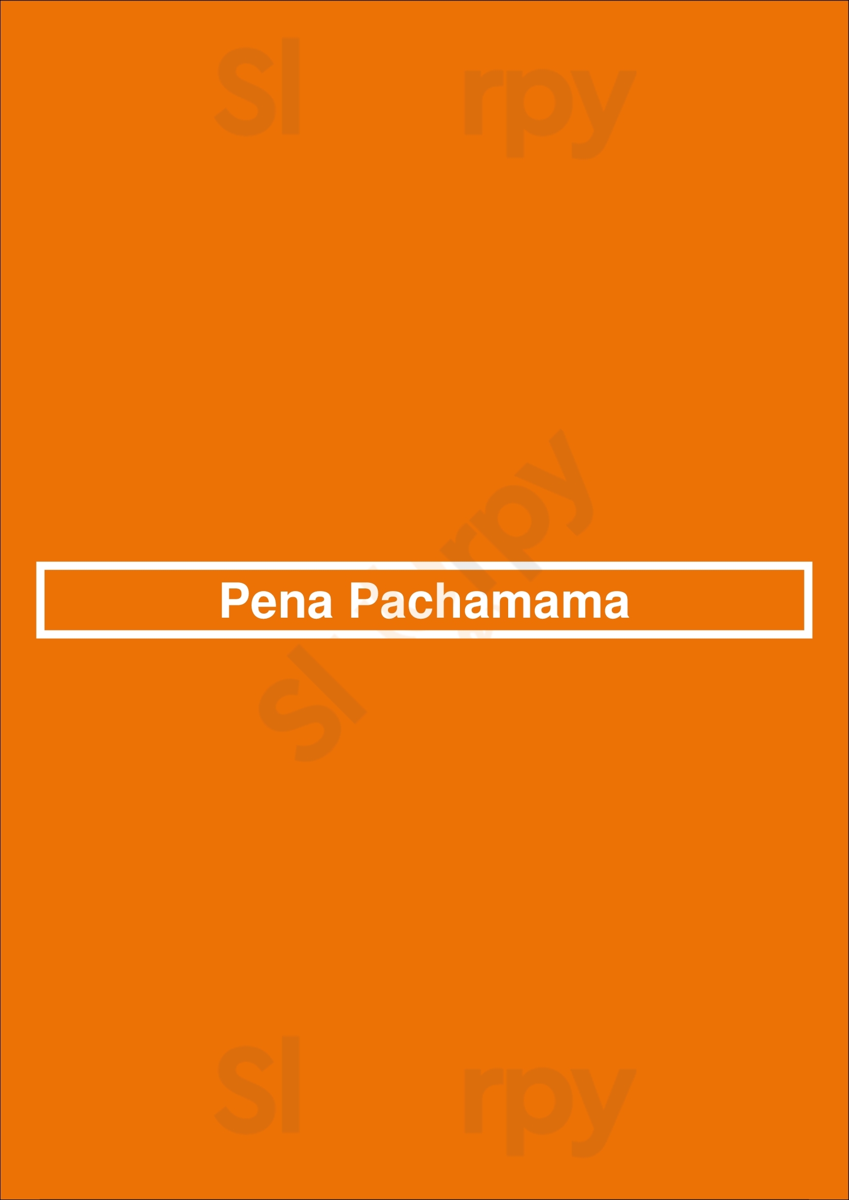 Pena Pachamama San Francisco Menu - 1