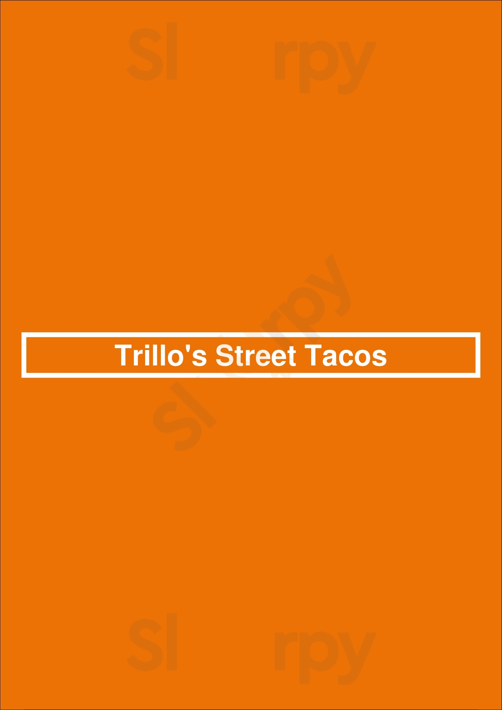 Main Menu - Trillo's Street Tacos