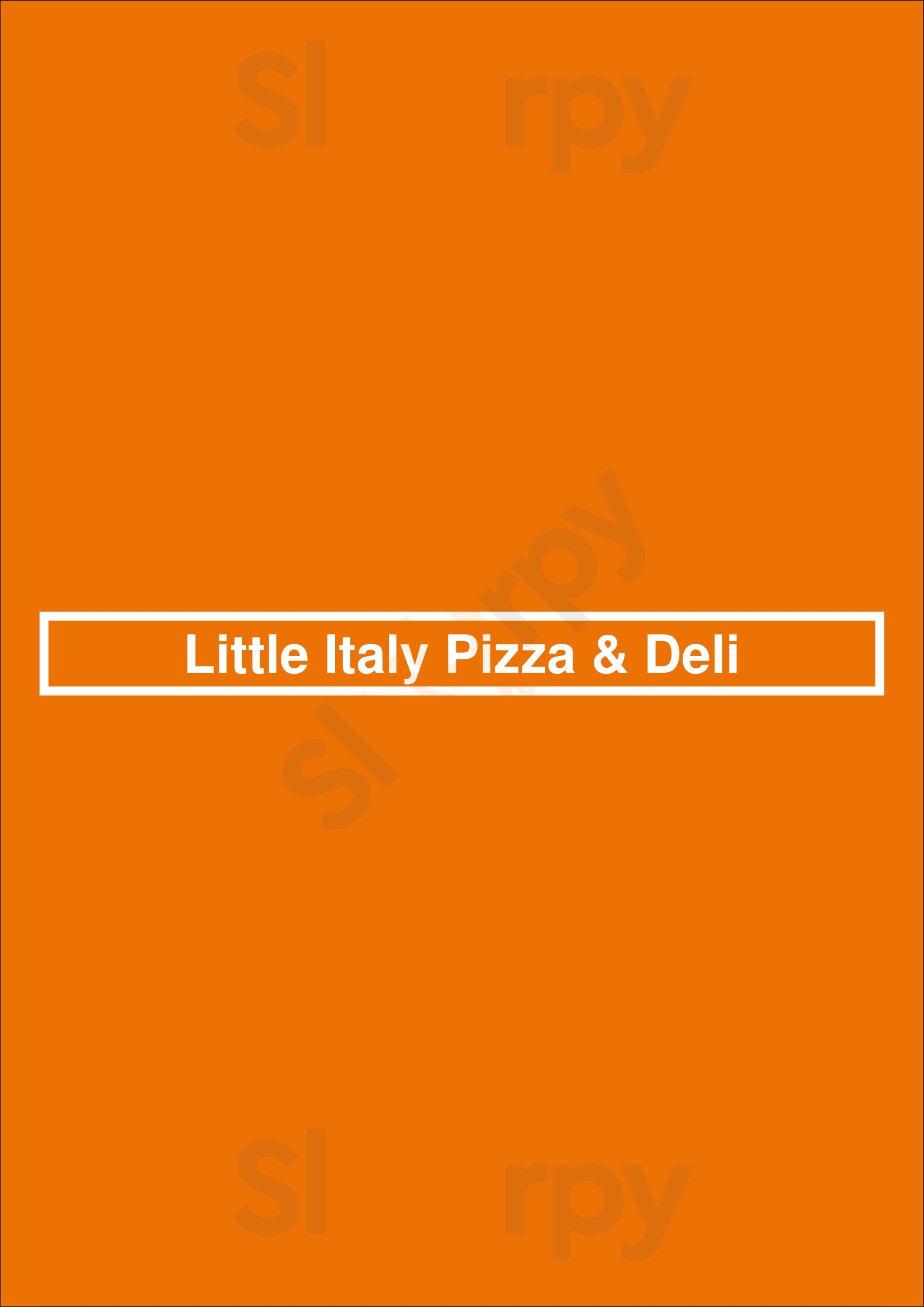 Little Italy Pizza New York City Menu - 1