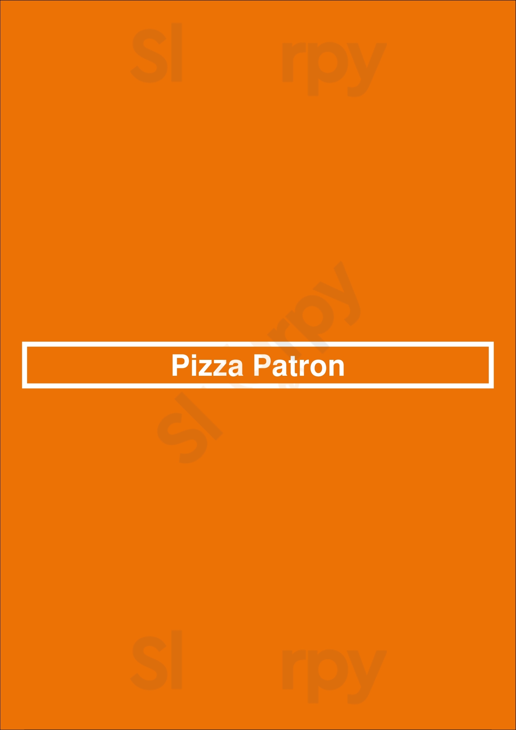 Main Menu - Pizza Patron