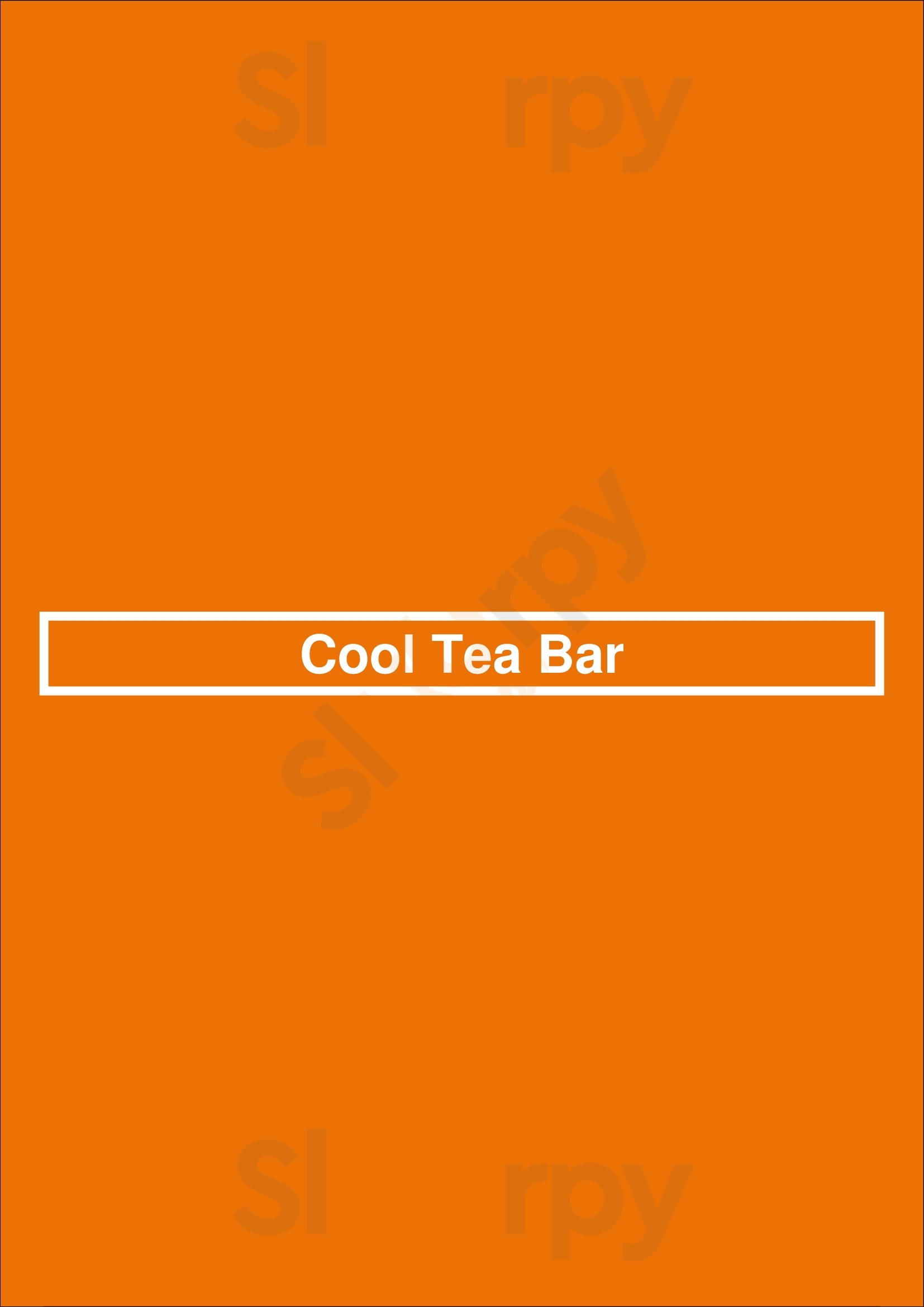 Main Menu - Cool Tea Bar