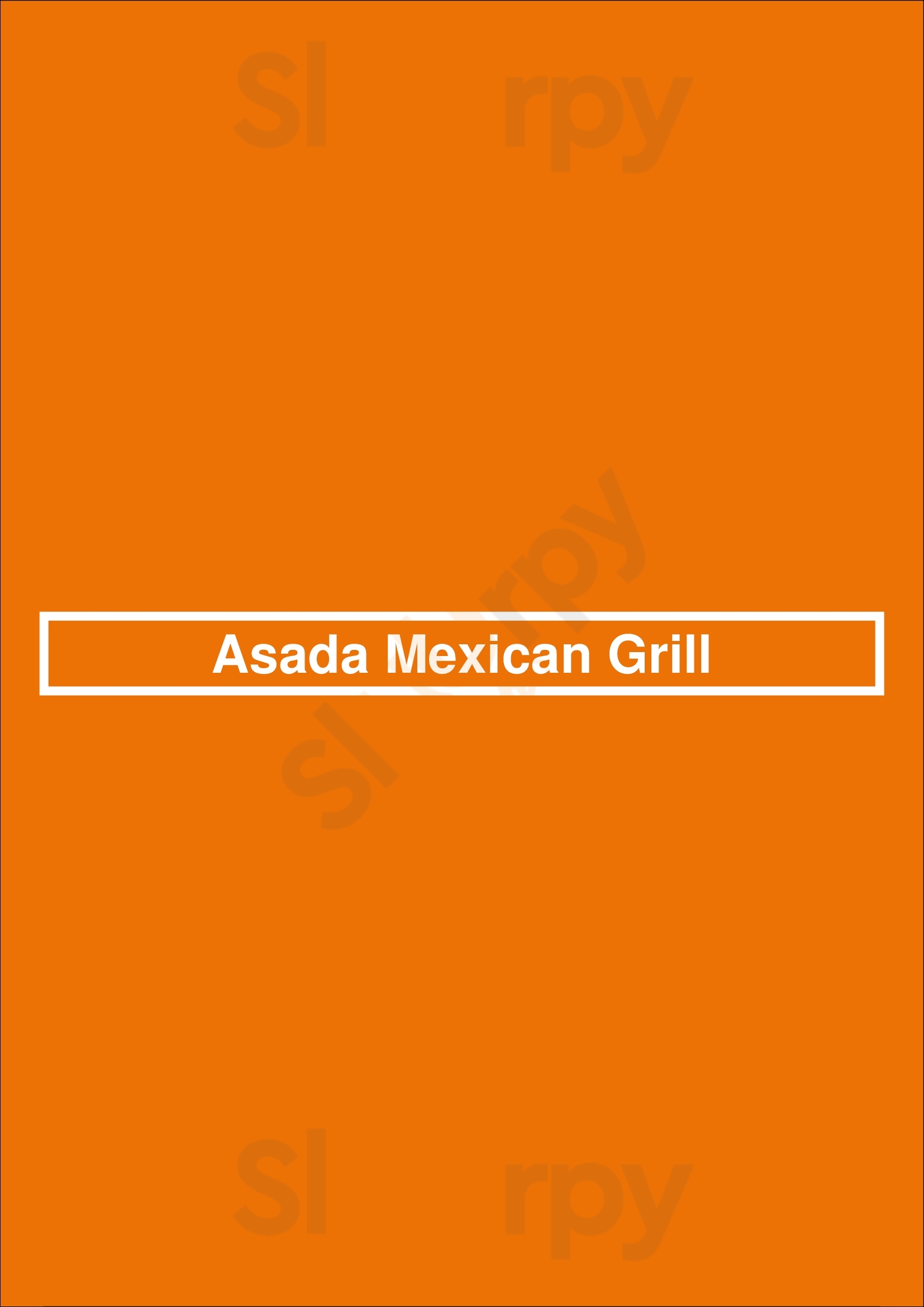 Asada Mexican Grill Chicago Menu - 1