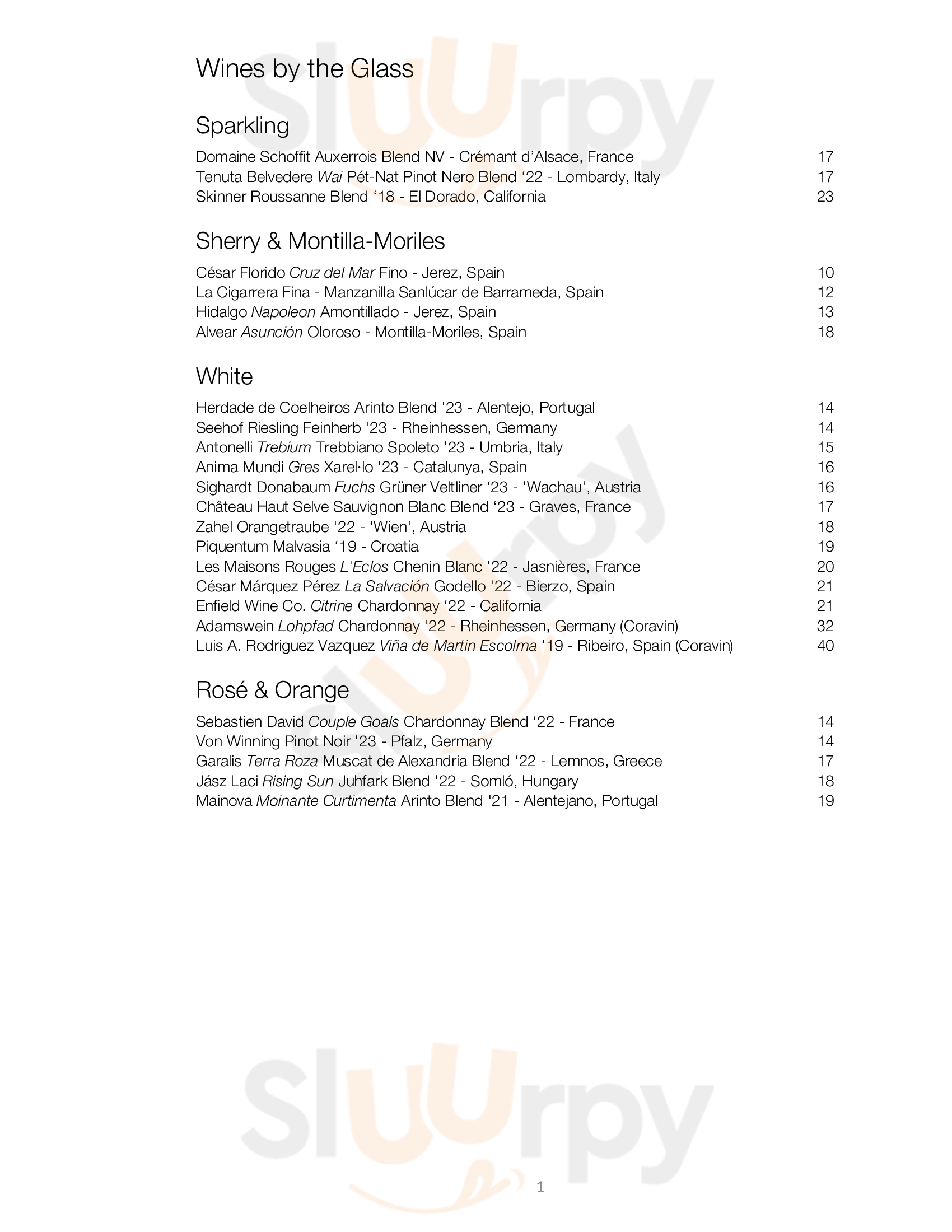 Main Menu - Corkbuzz Restaurant & Wine Bar