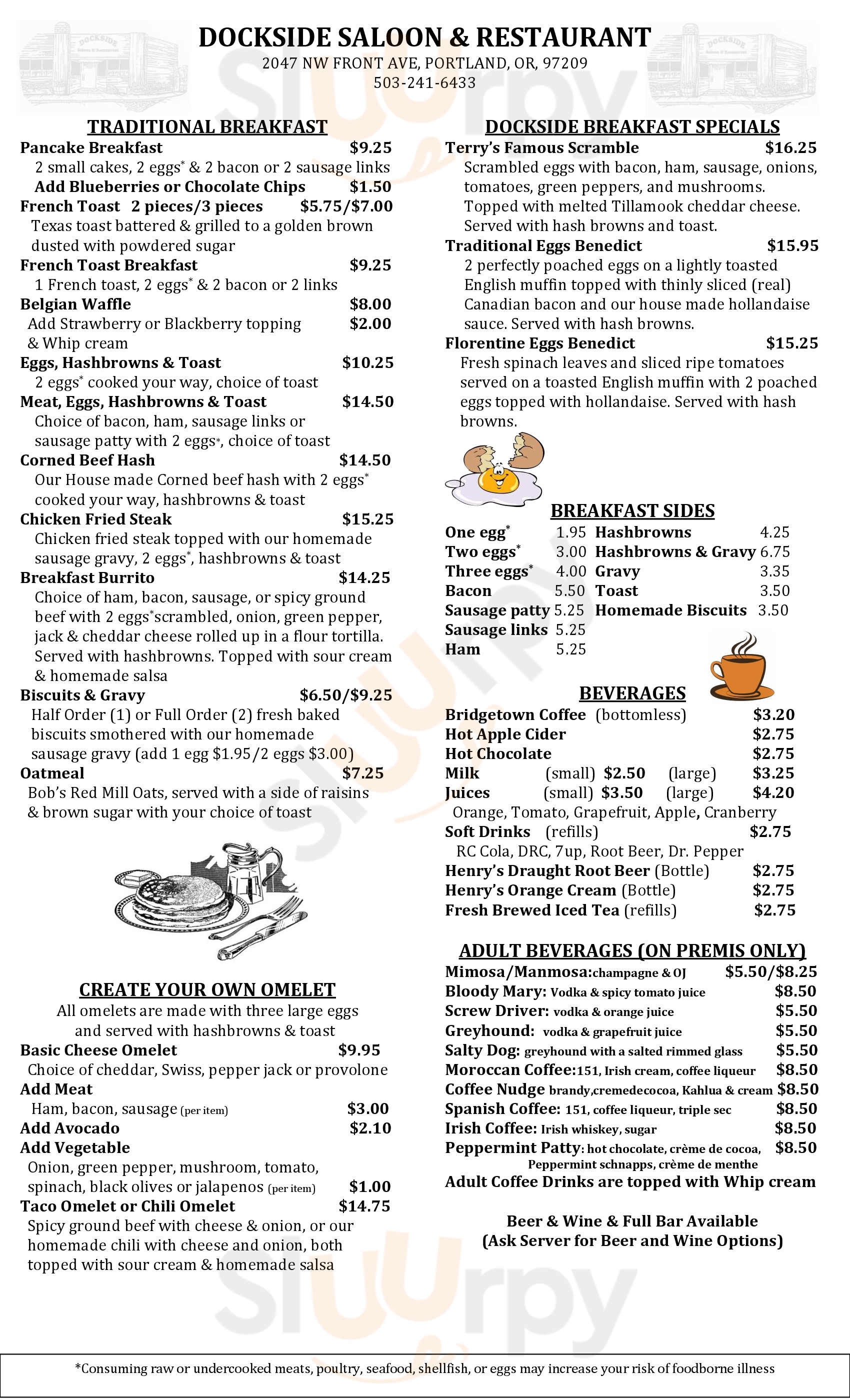 Main Menu - Front Row Restaurant & Saloon