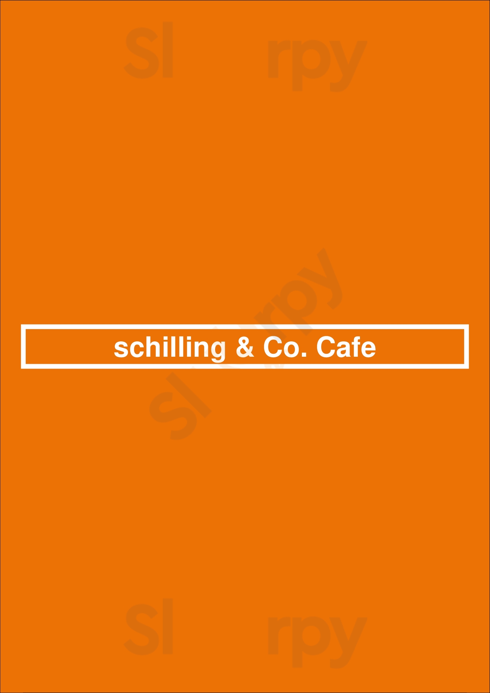 Main Menu - Schilling & Co. Cafe