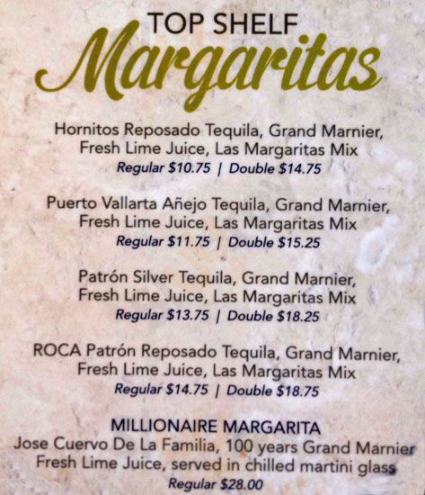 Las Margueritas San Francisco Menu - 1