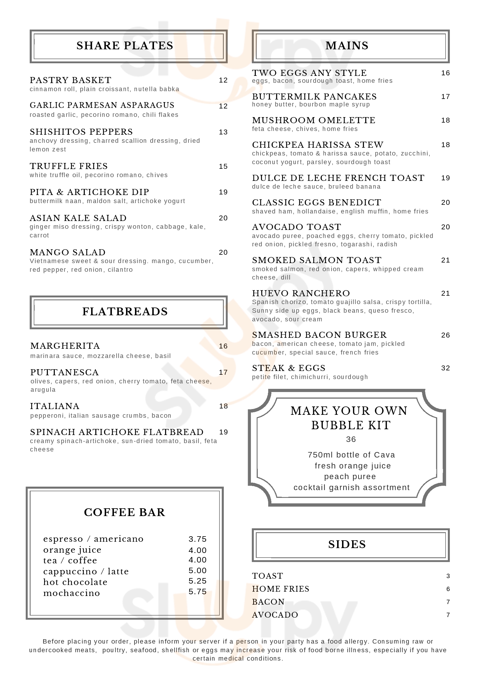 Main Menu - Green Fig