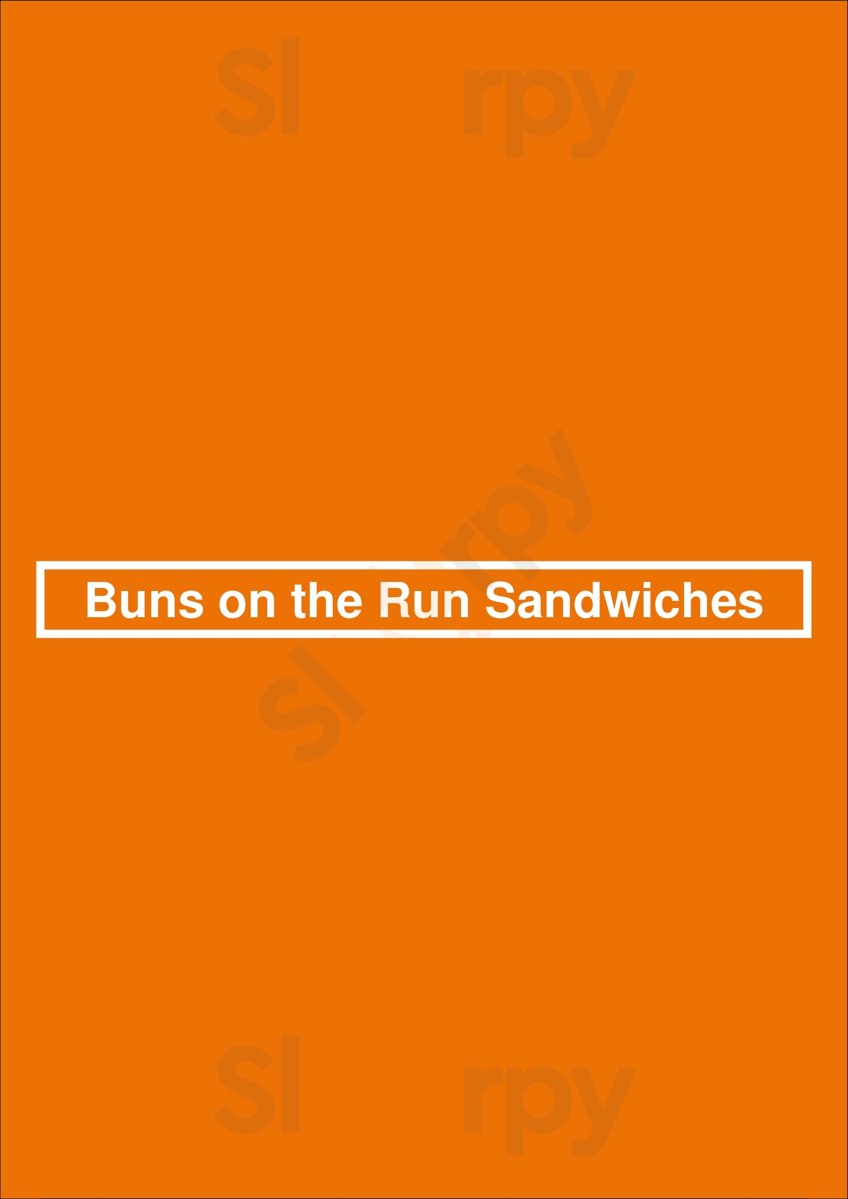 Buns On The Run Portland Menu - 1