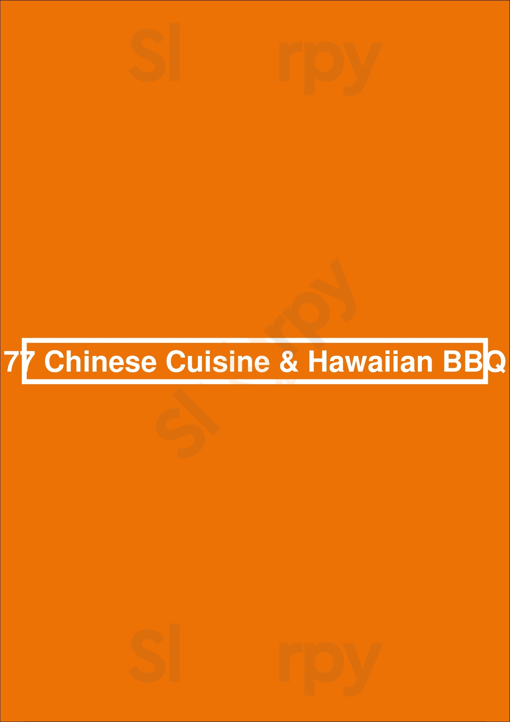 77 Chinese Cuisine & Hawaiian Bbq San Francisco Menu - 1