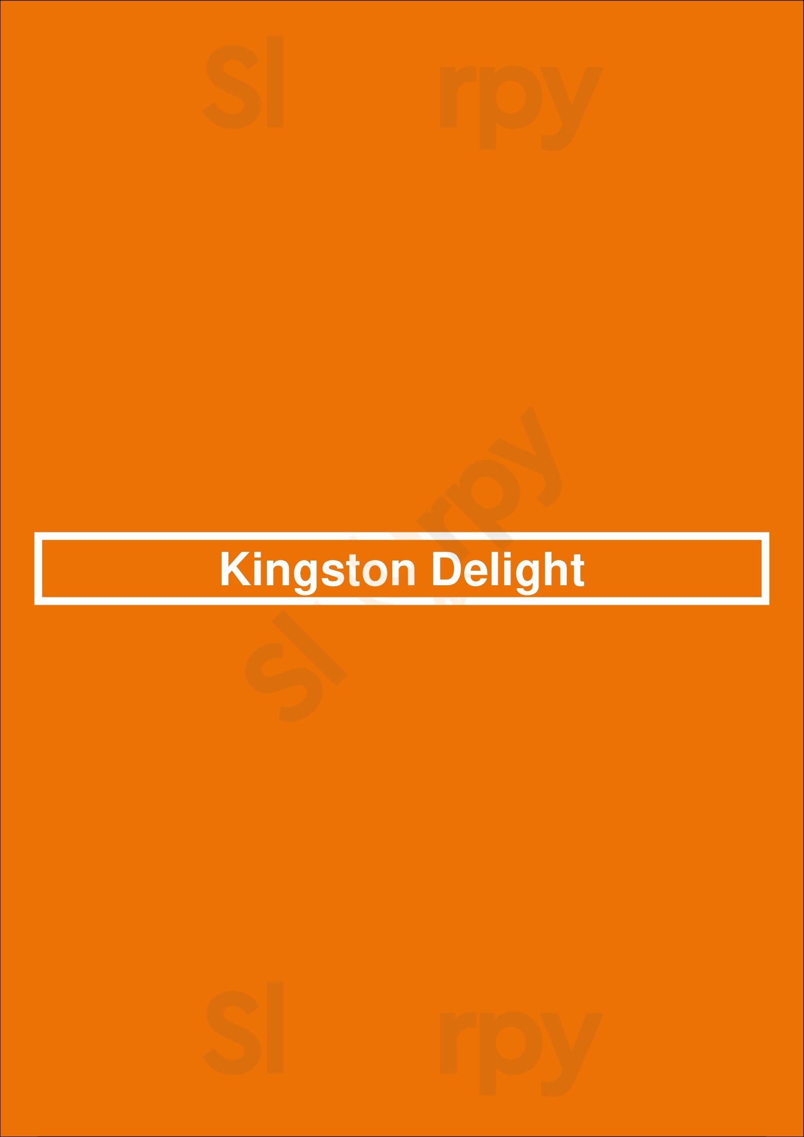 Main Menu - Kingston Delight
