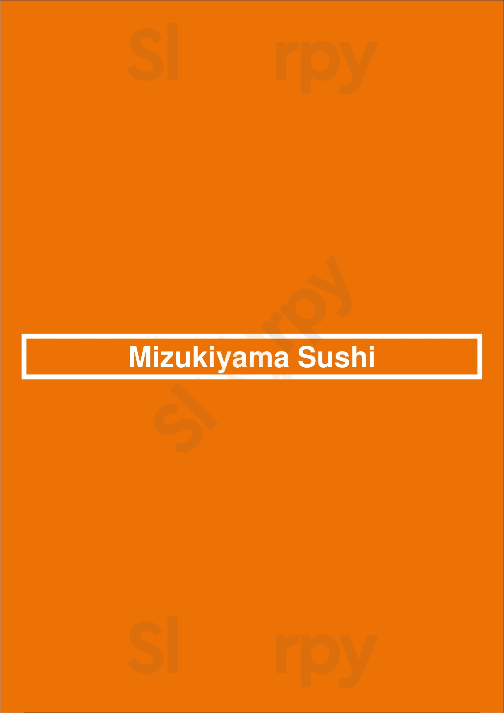 Mizukiyama Sushi San Diego Menu - 1