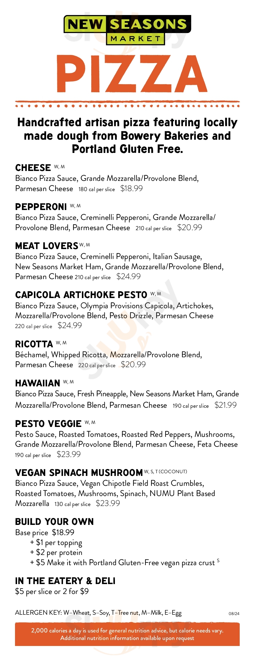 Main Menu - New Seasons Market