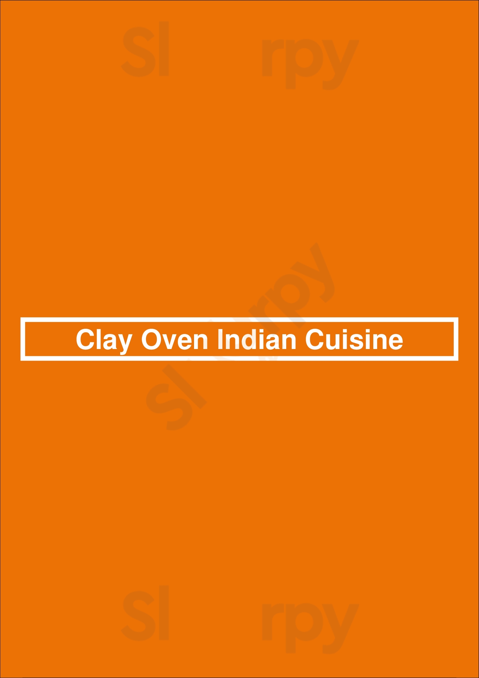 Main Menu - Clay Oven Indian Cuisine