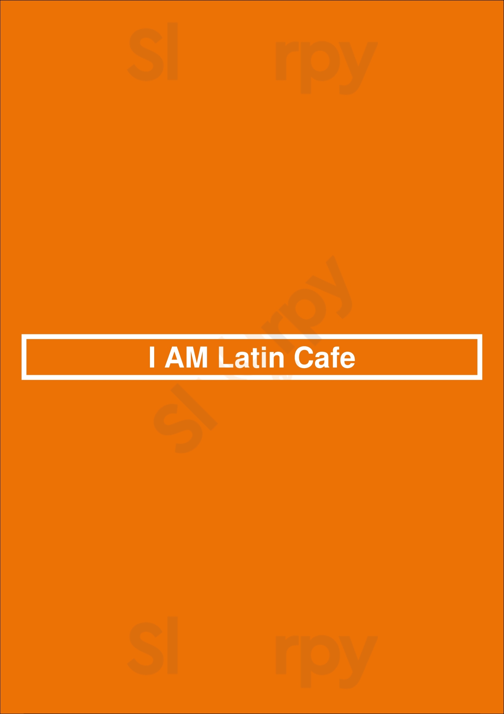 Main Menu - I Am Latin Cafe