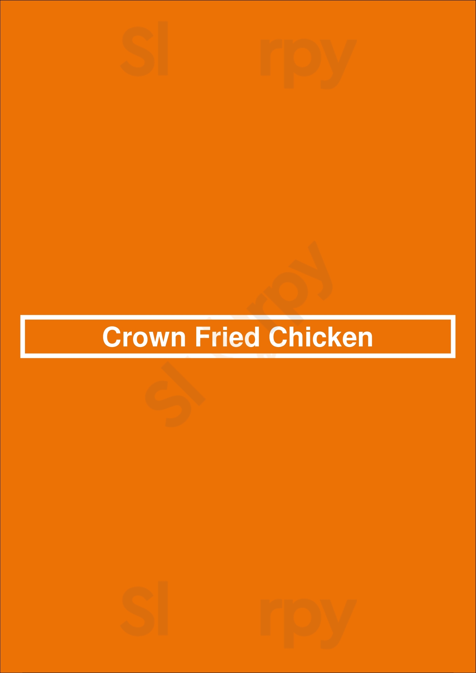 Main Menu - Crown Fried Chicken